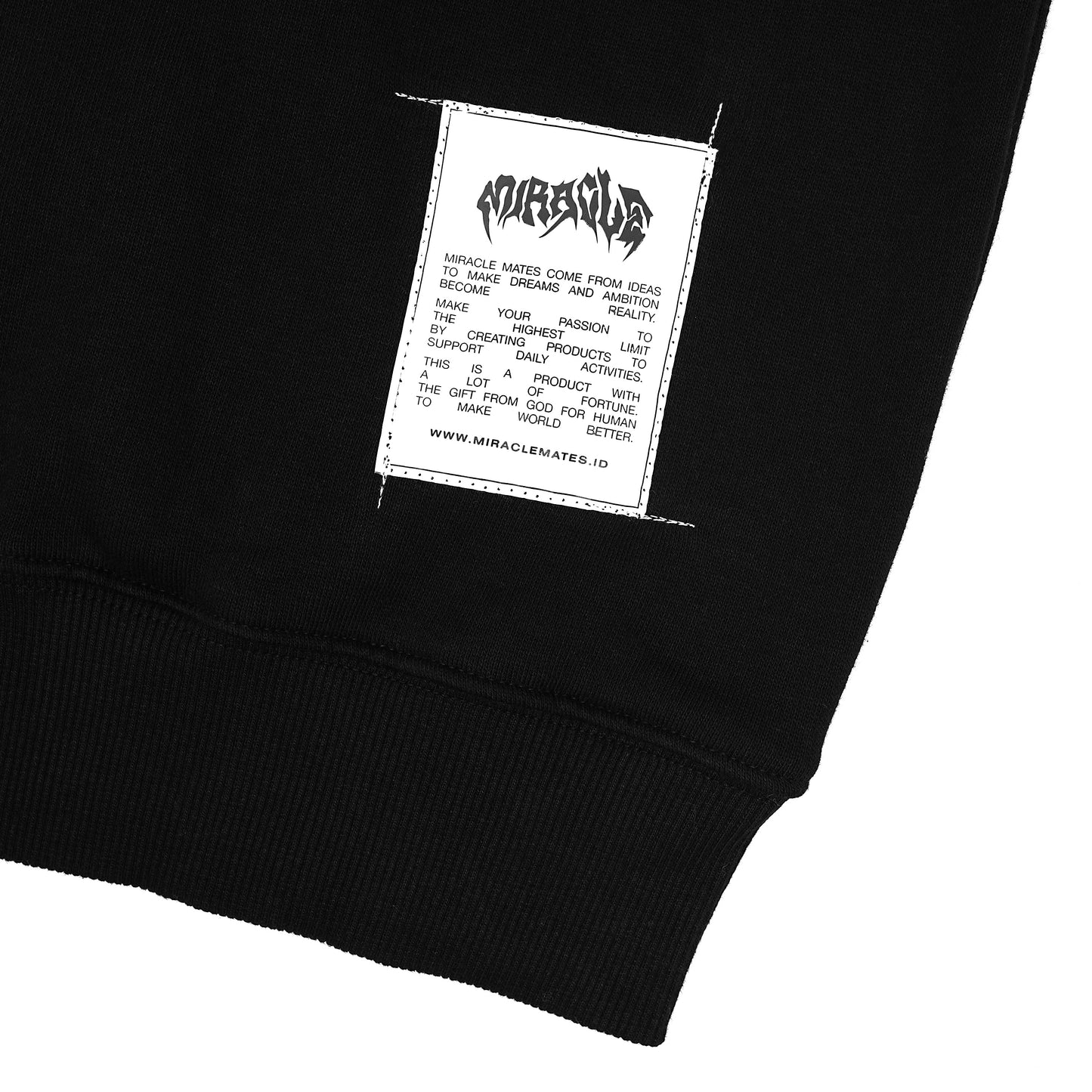 Miracle Mates - Prosty Black Boxy Zip Hoodie