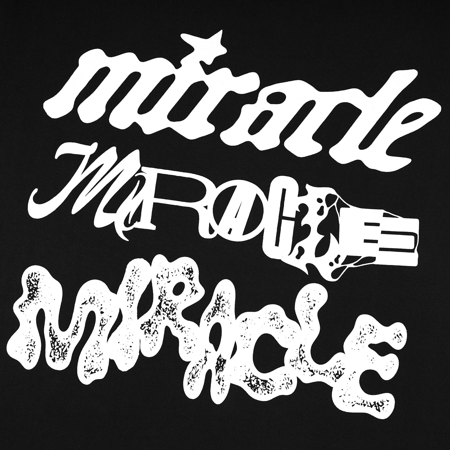 Miracle Mates - Clutter Black Oversized T Shirt
