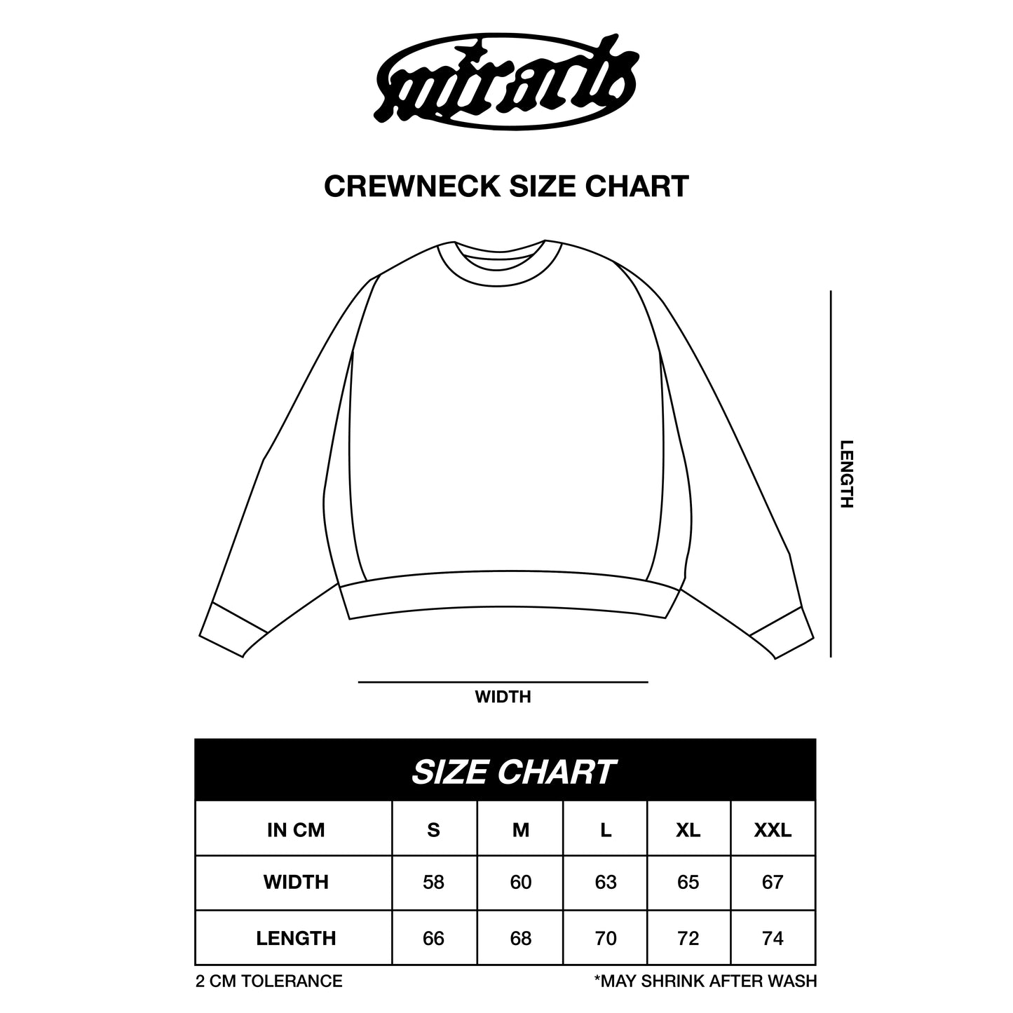 Miracle Mates - Blade Crewneck Black Oversized