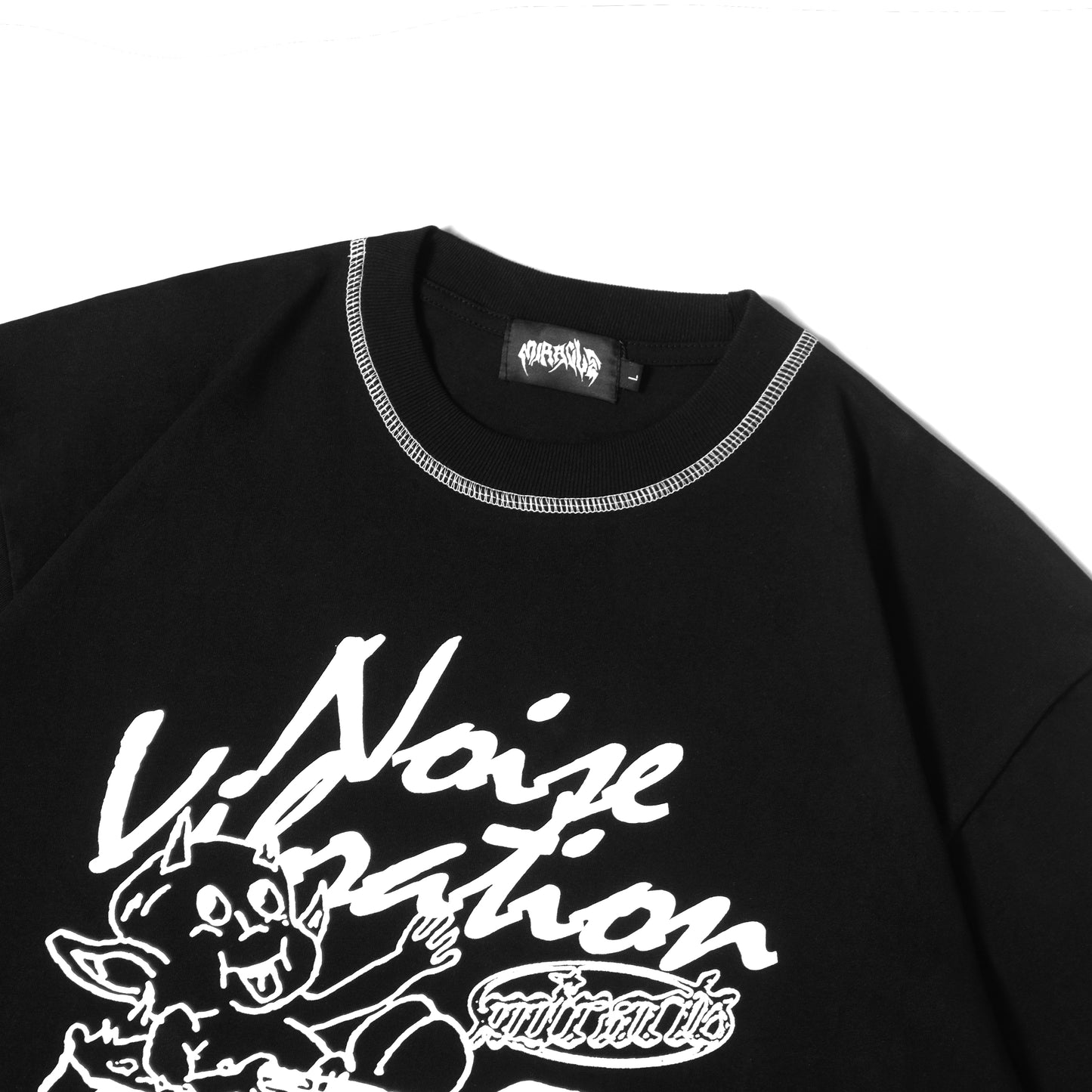Miracle Mates - Noise Black Oversized T Shirt