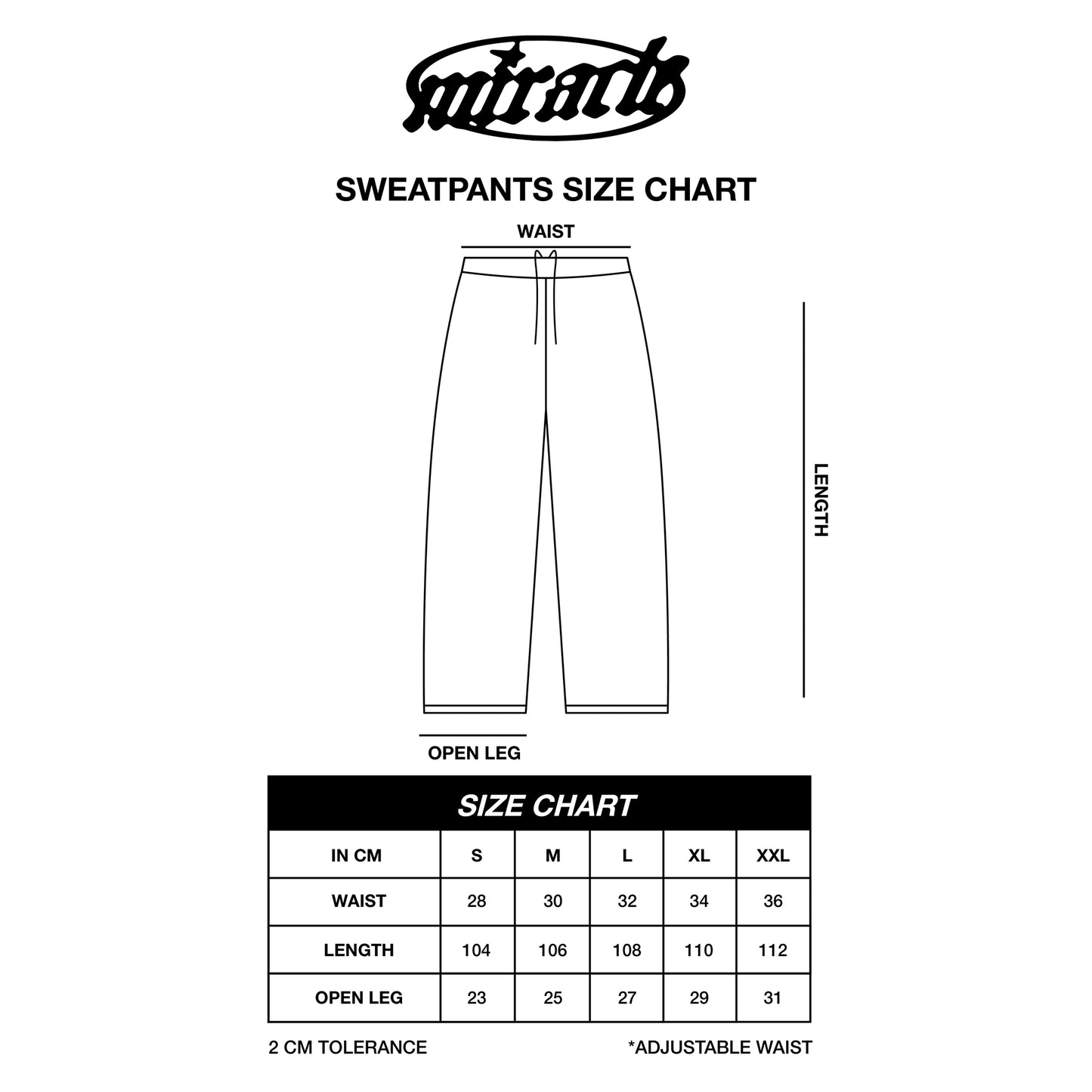 Miracle Mates - Pure Black Baggy Sweatpants