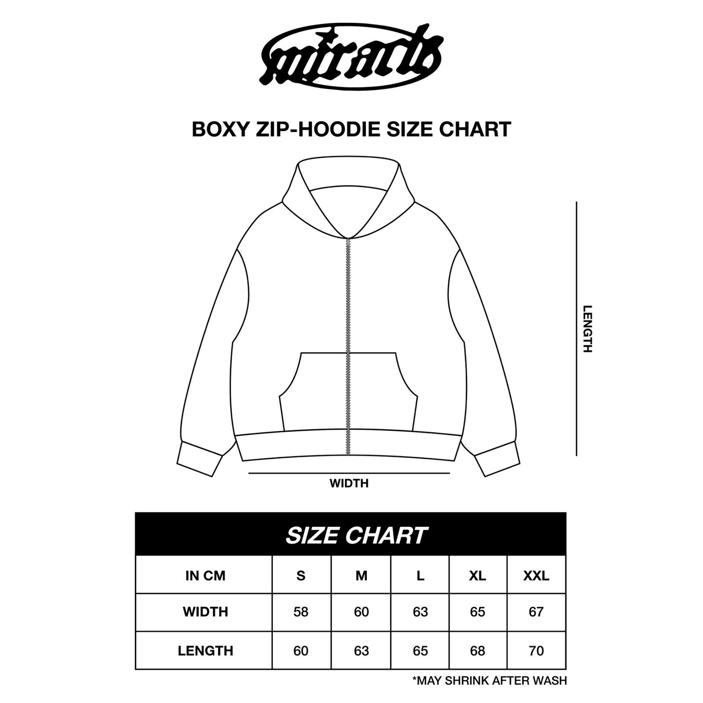 Miracle Mates - Prosty Misty Grey Boxy Zip Hoodie