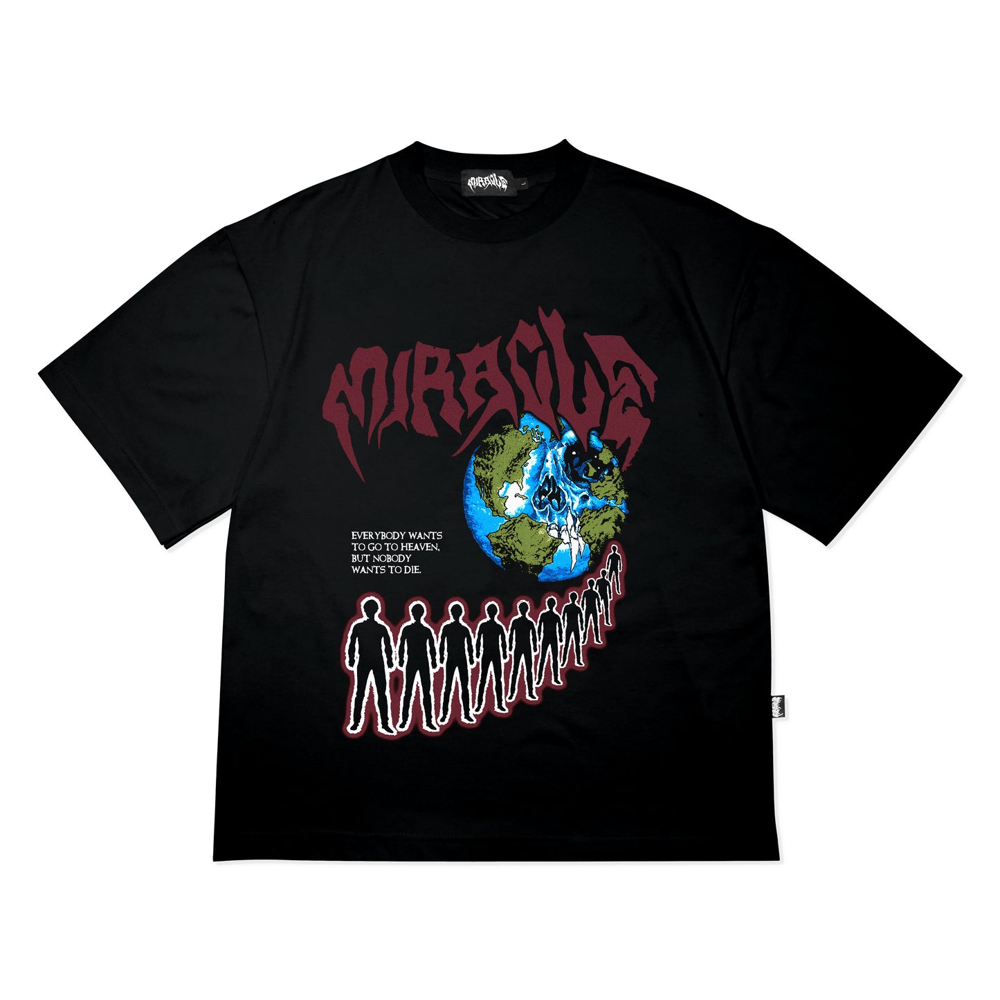Miracle Mates - Heaven Black Oversized T Shirt