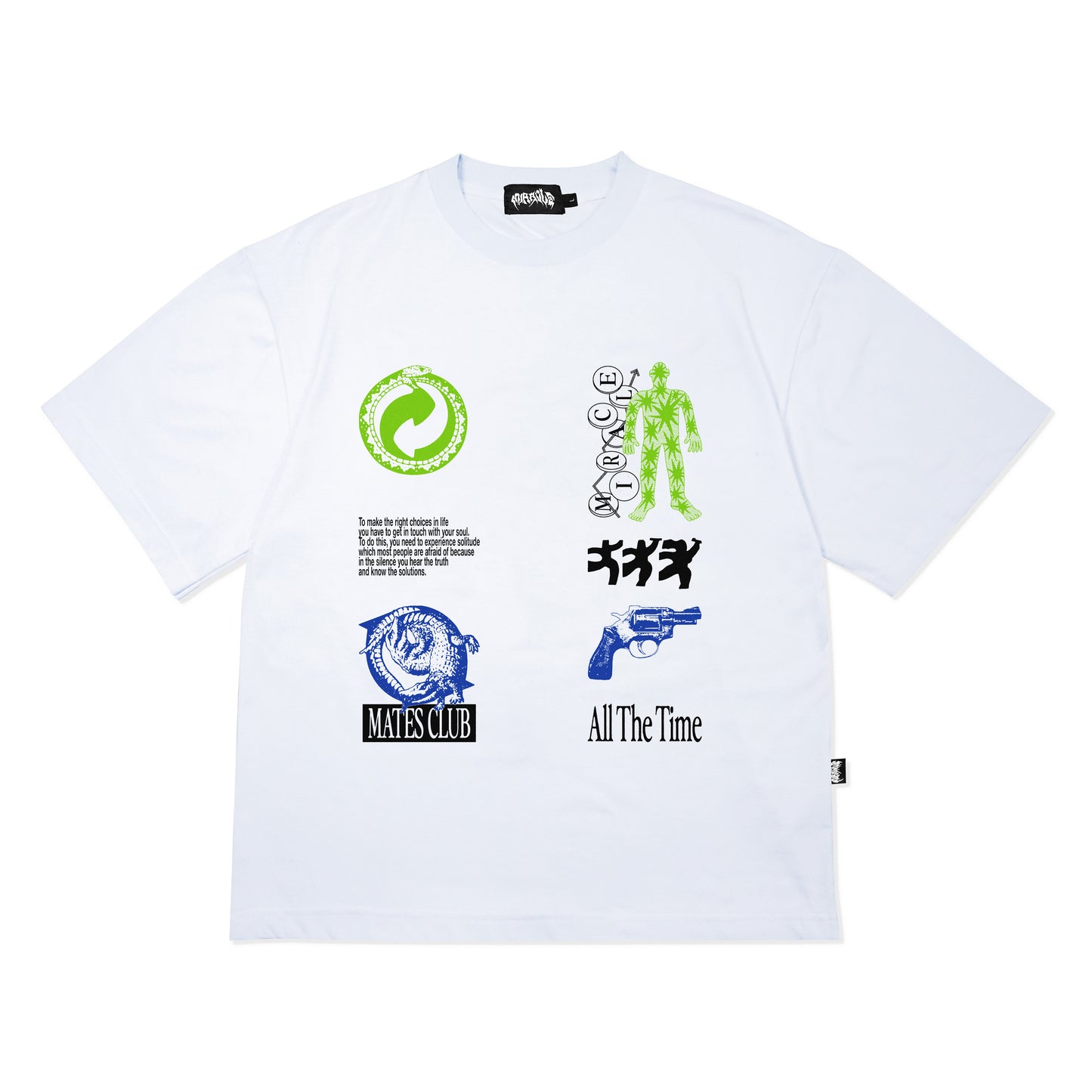 Miracle Mates - Solutions White Oversized T Shirt