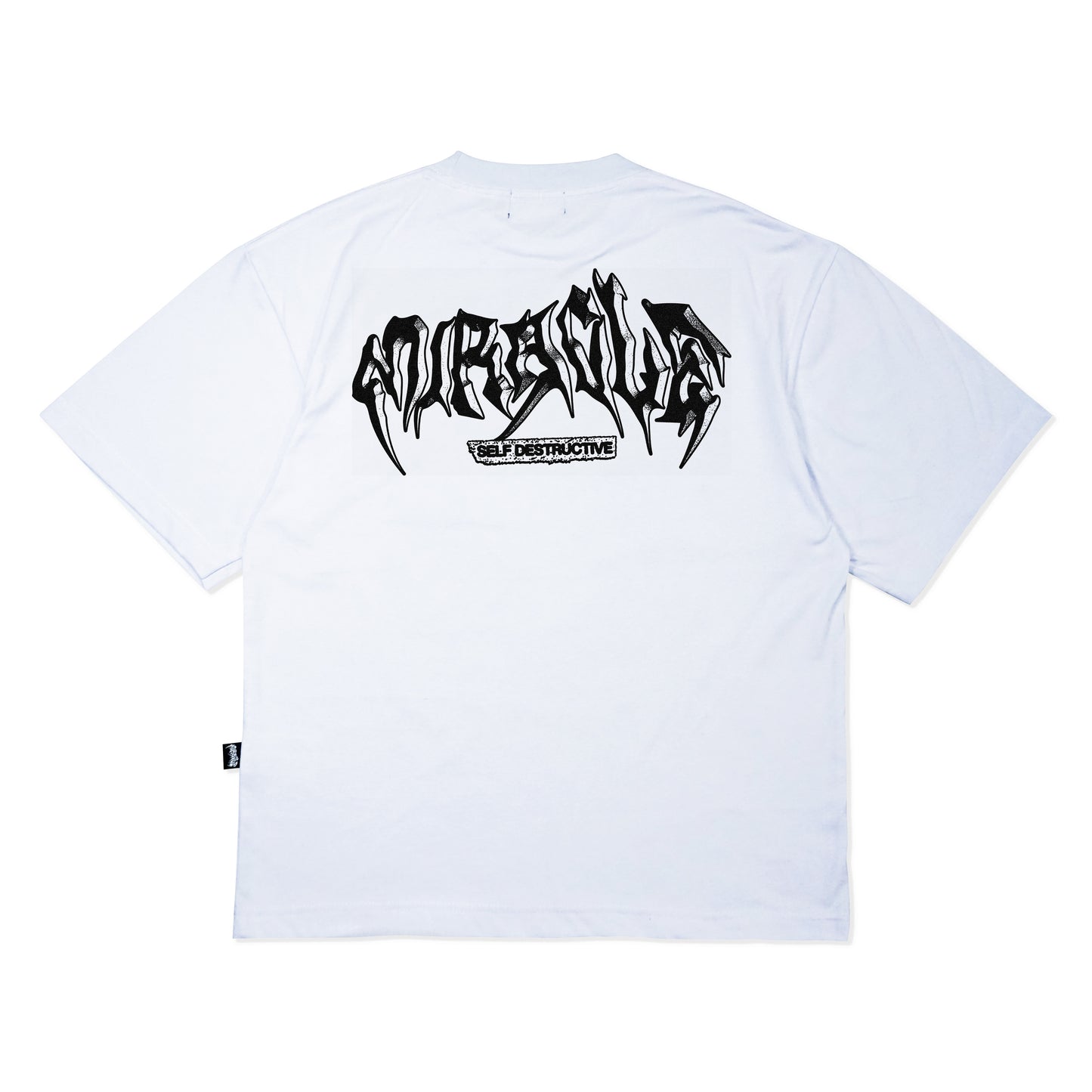 Miracle Mates - Self Destructive White Oversized T Shirt