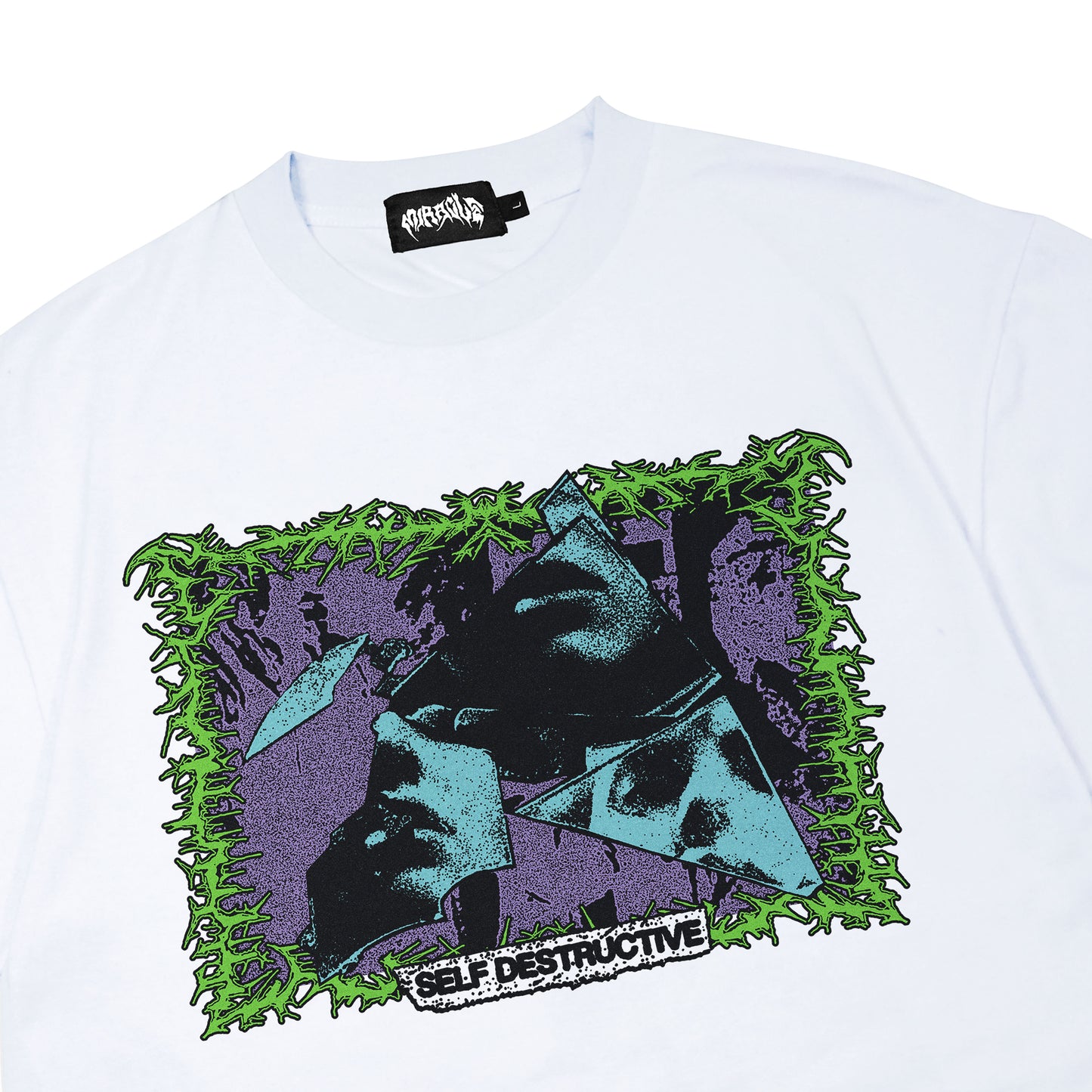 Miracle Mates - Self Destructive White Oversized T Shirt