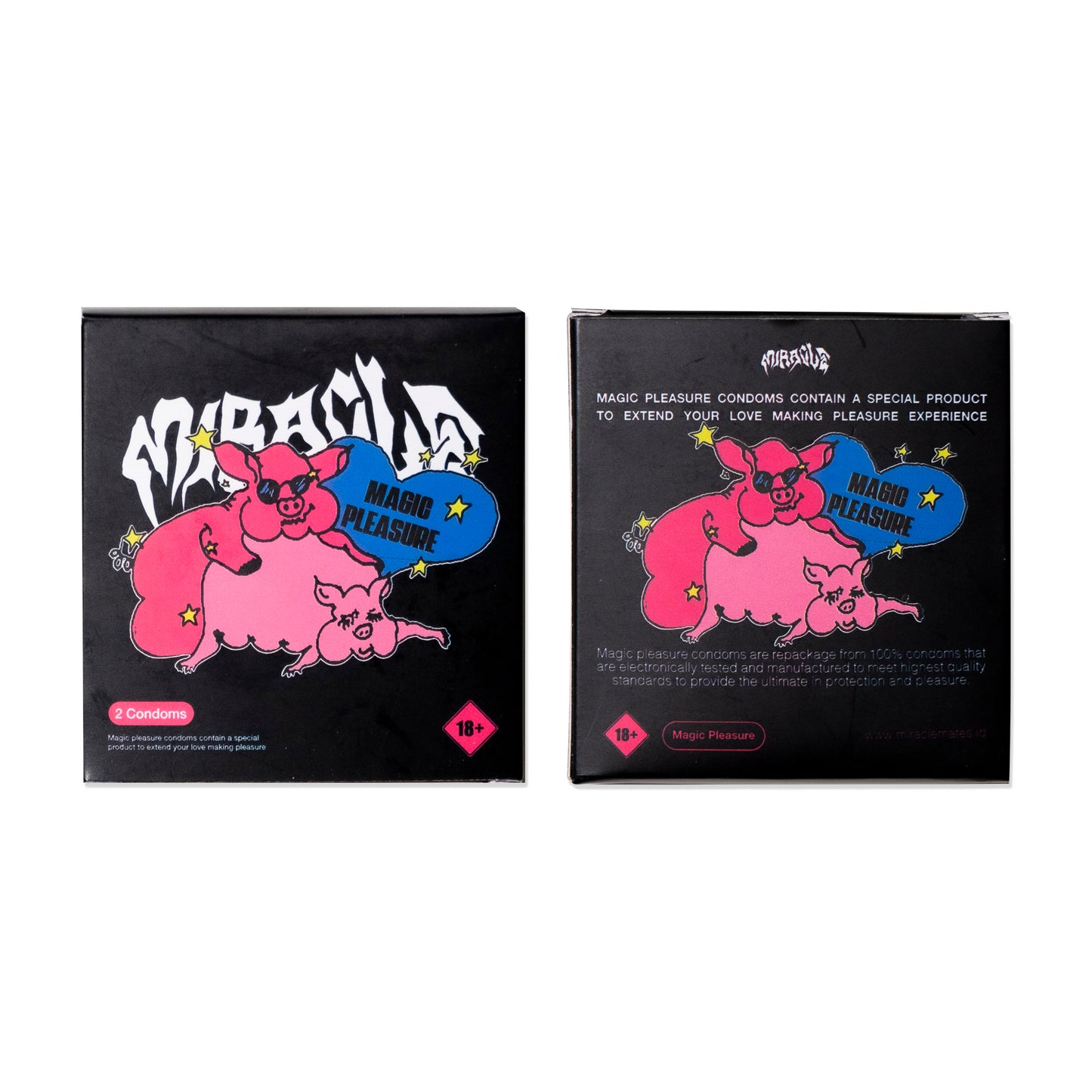 Miracle Mates - Magic Pleasures Black Oversized T Shirt