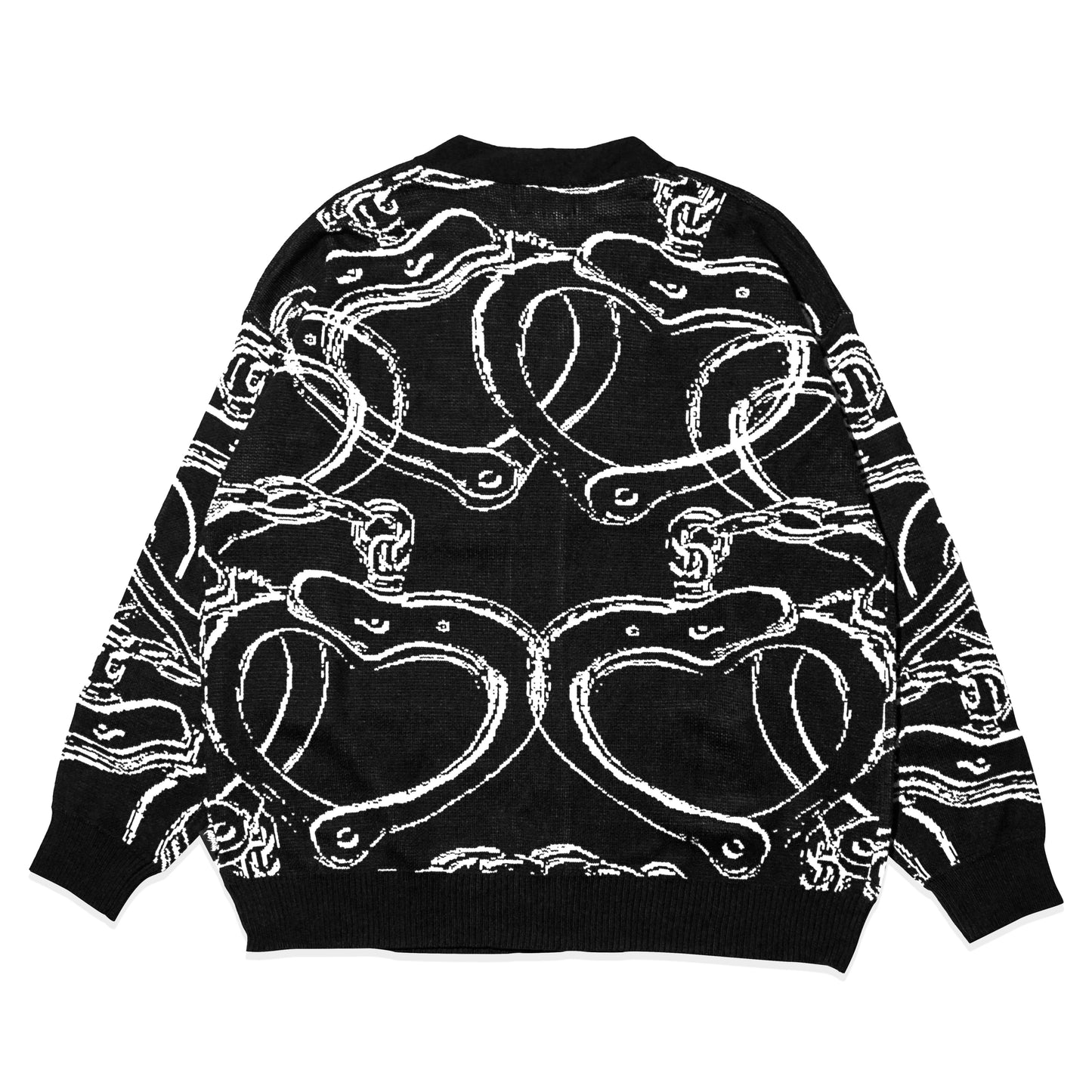 Miracle Mates - Cuffs Black Cardigan Knit
