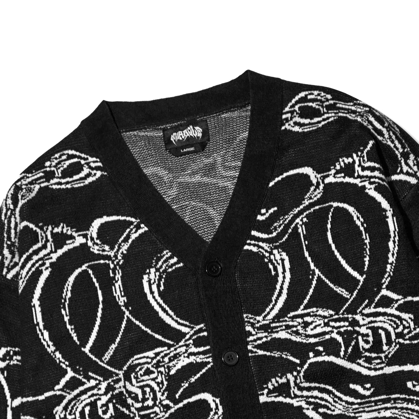 Miracle Mates - Cuffs Black Cardigan Knit
