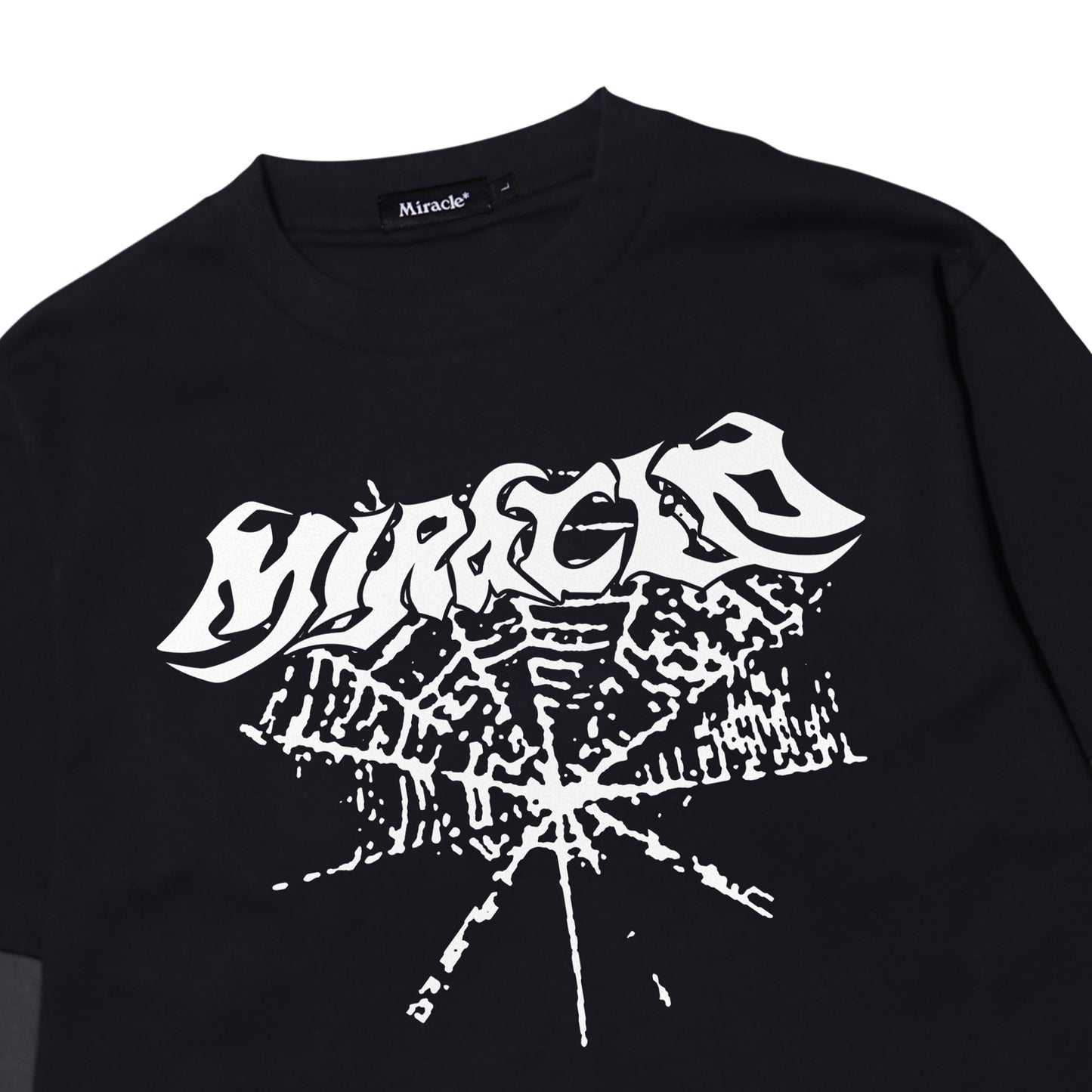 Miracle Mates - Cycle Black Oversized Double Layer T Shirt