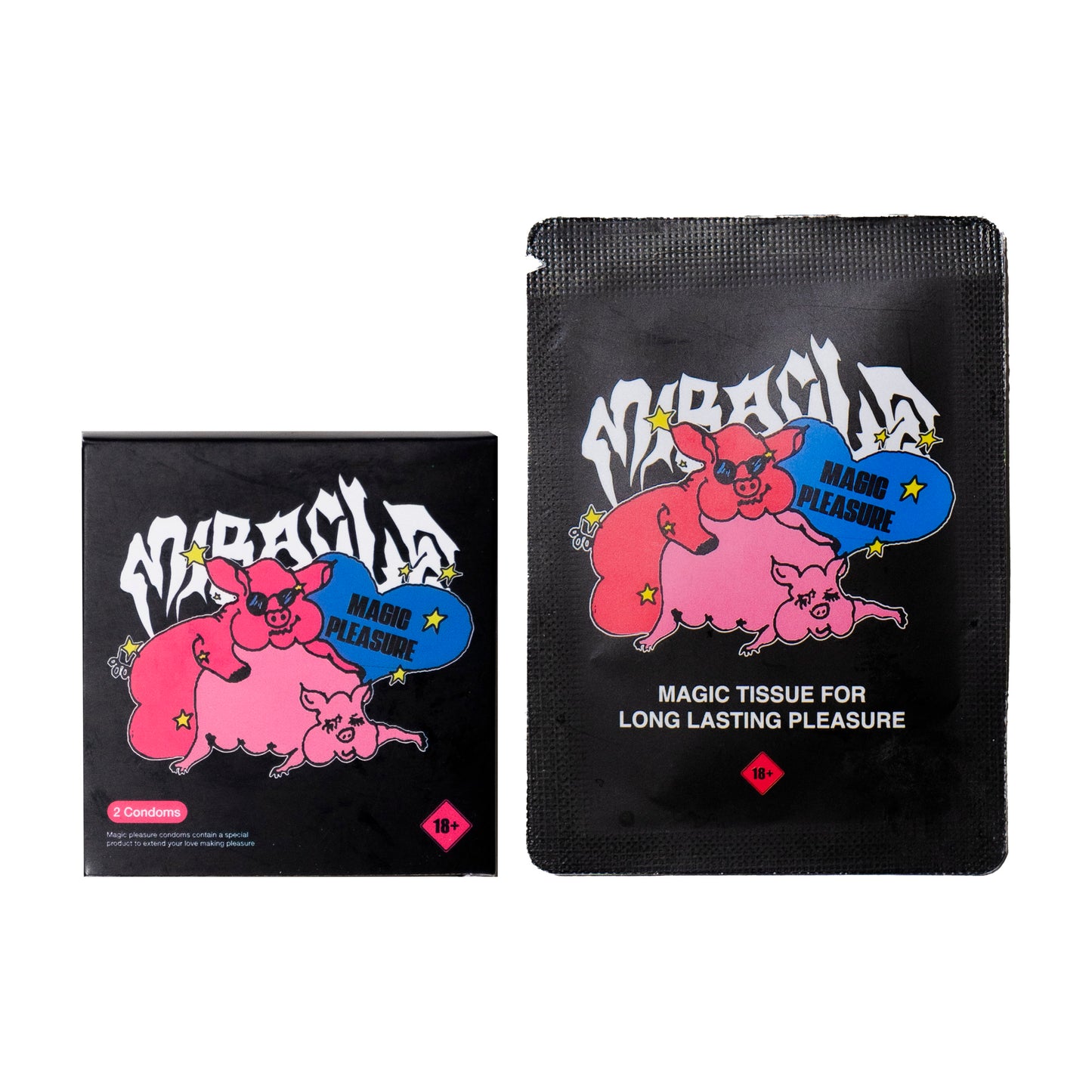 Miracle Mates - Magic Pleasures Black Oversized T Shirt