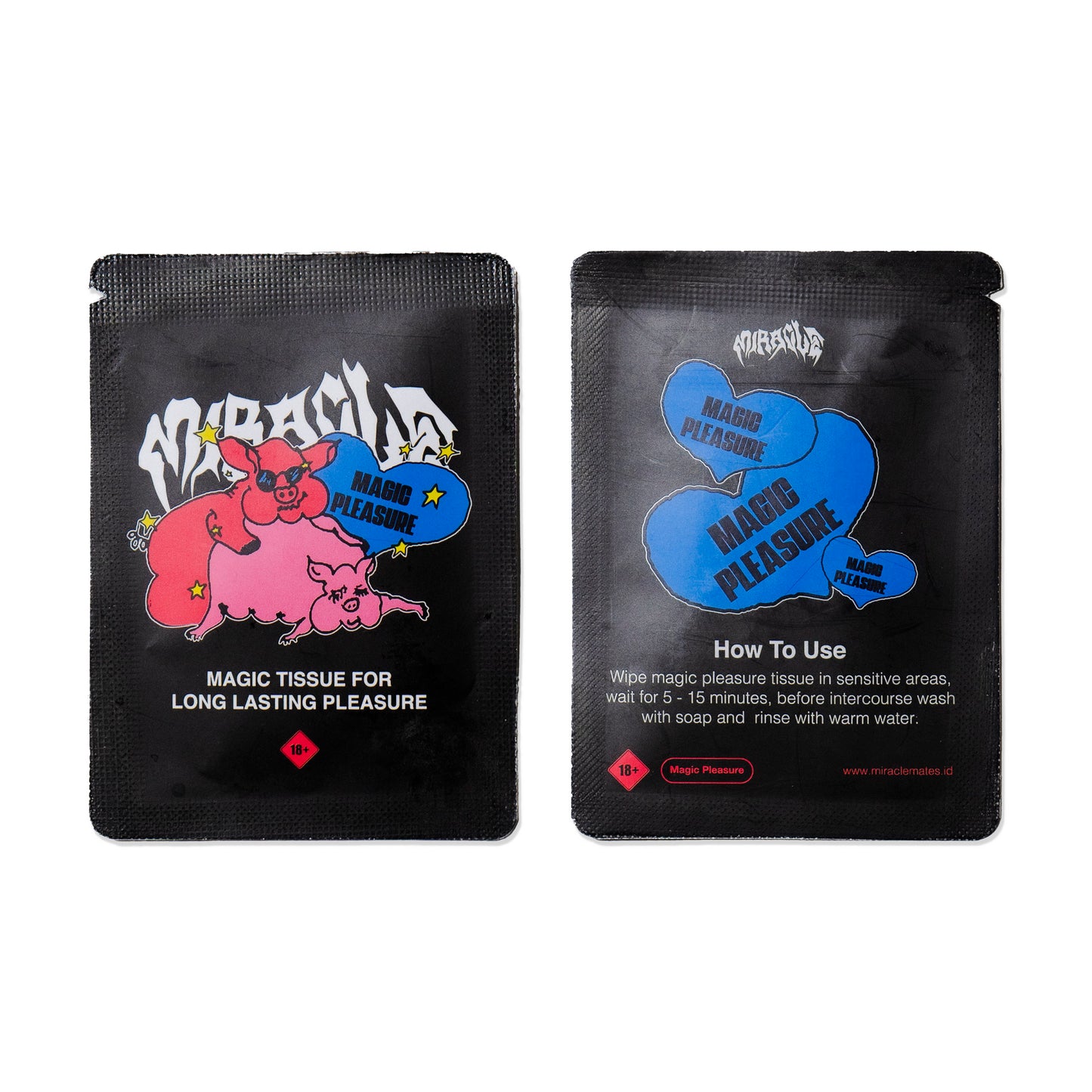 Miracle Mates - Magic Pleasures Black Oversized T Shirt