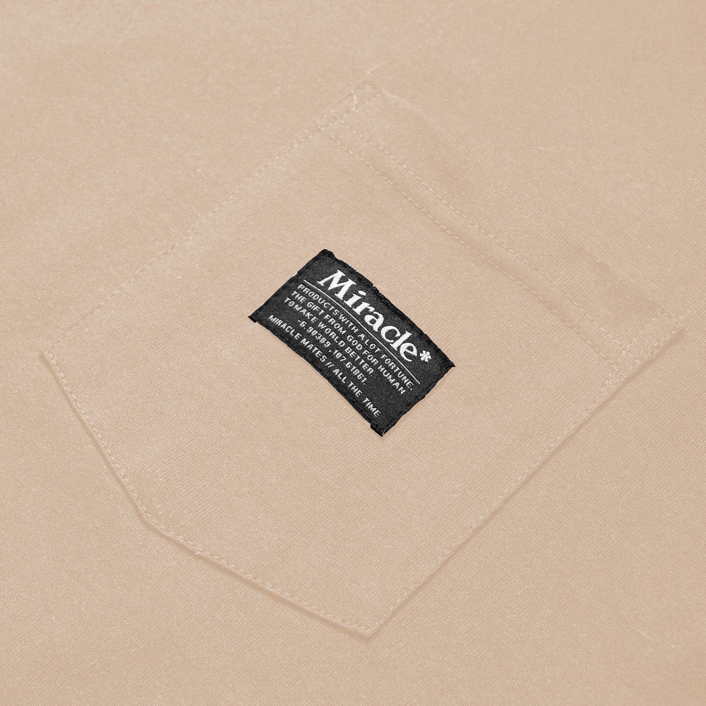 Miracle Mates - Lomme Basic Beige Oversized T Shirt