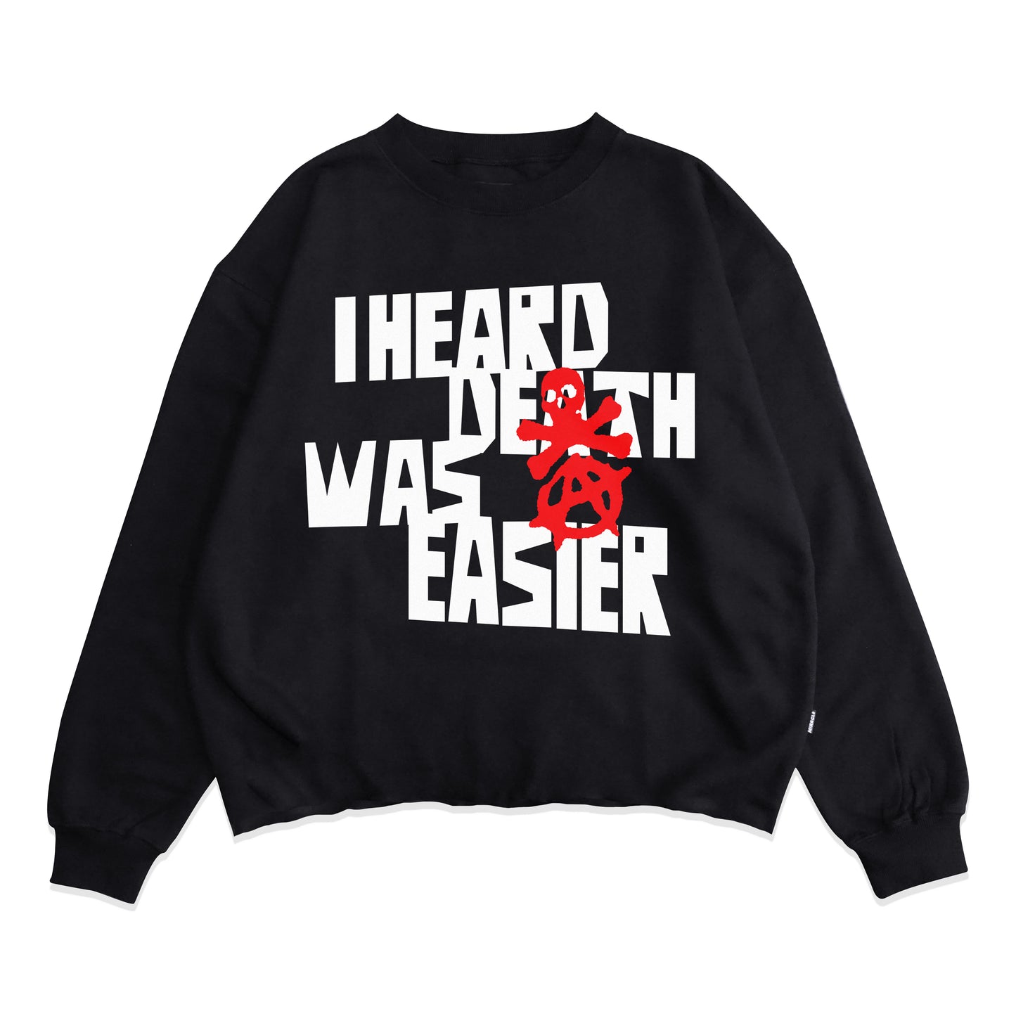 Miracle Mates - Dreary Black Raw Cut Crewneck