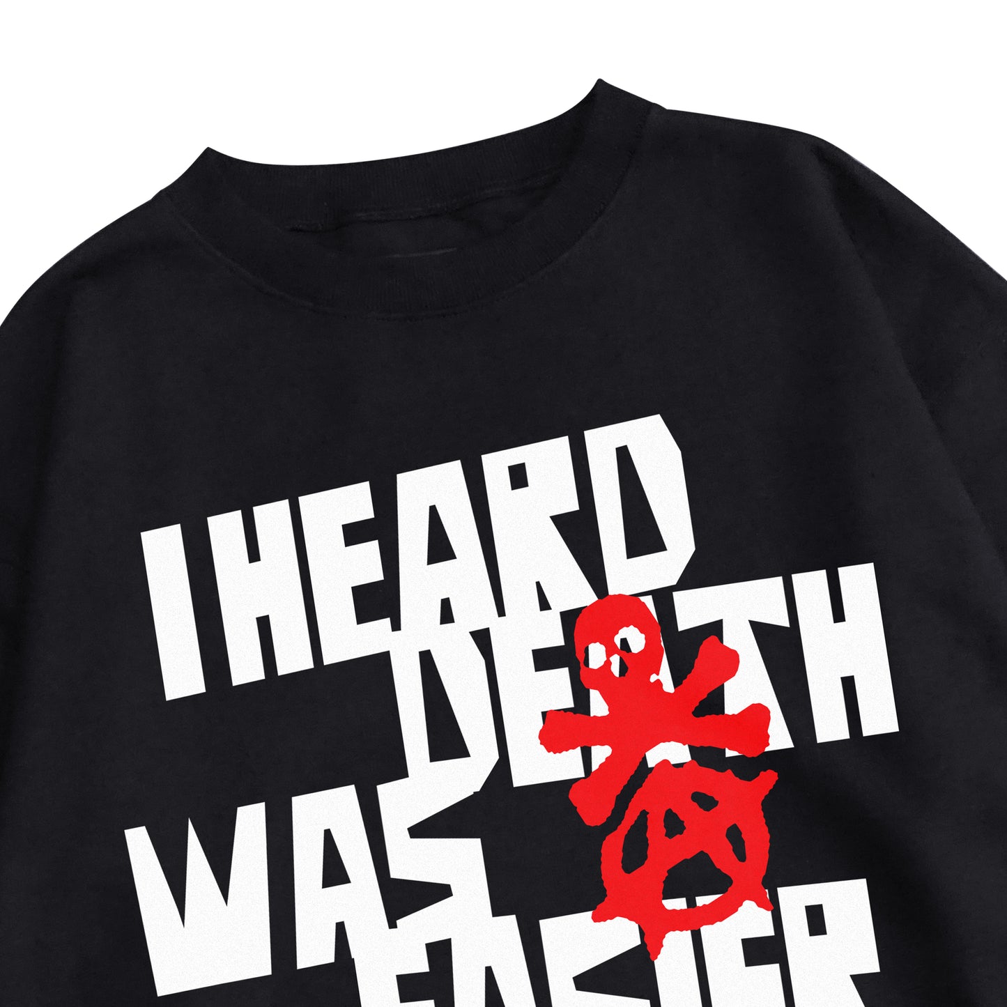 Miracle Mates - Dreary Black Raw Cut Crewneck