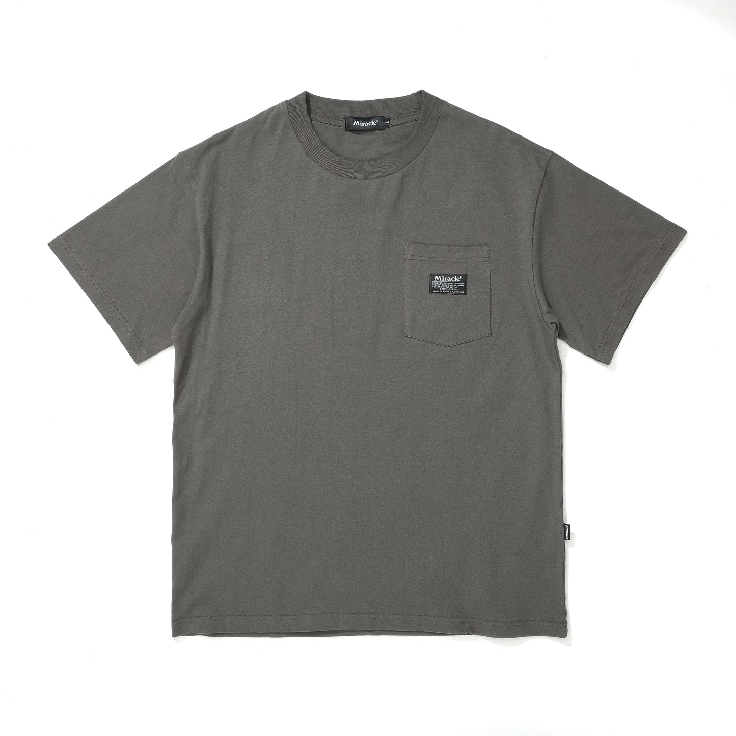 Miracle Mates - Kaos Besar Lomme Basic Abu-abu Tua