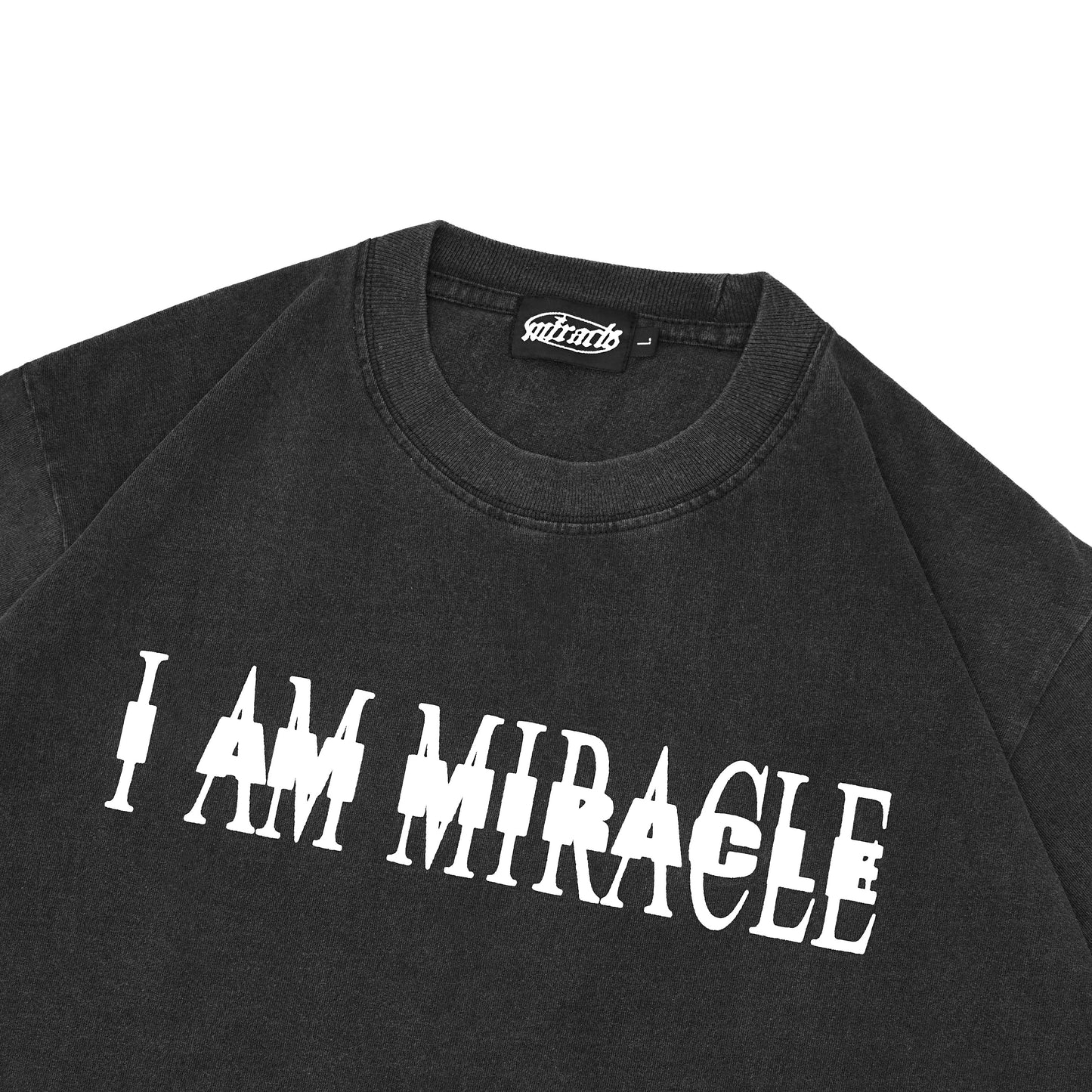 Miracle Mates - I AM Black Wash T Shirt