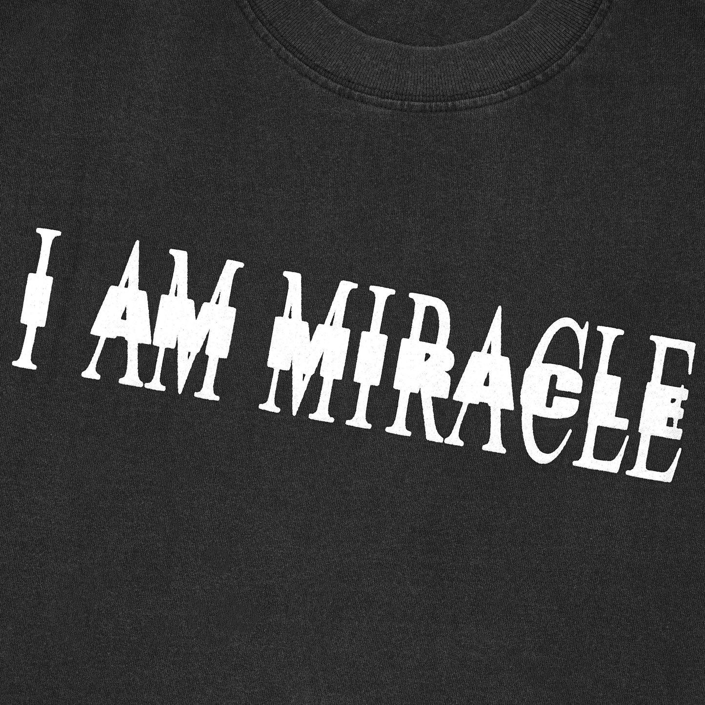 Miracle Mates - I AM Black Wash T Shirt