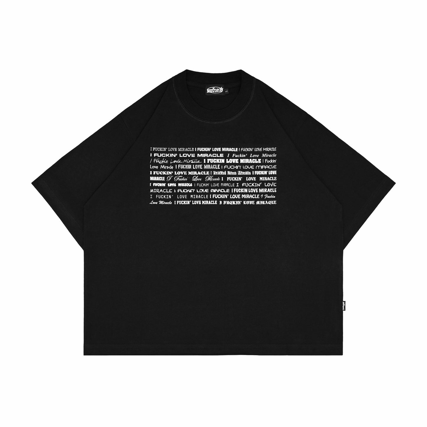 Posed Black Boxy T Shirt