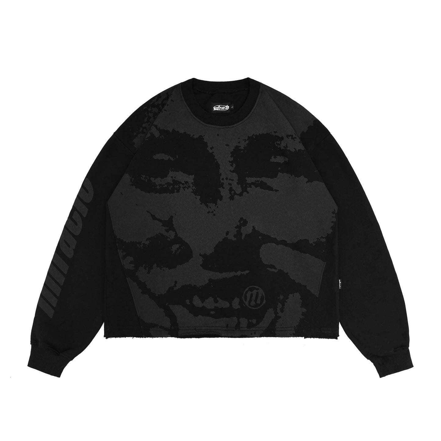 Miracle Mates - Ombrig Black Crewneck Oversized
