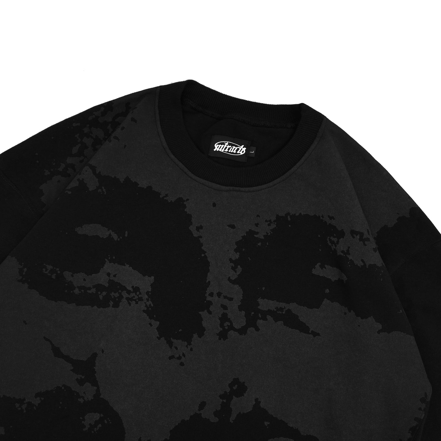 Miracle Mates - Ombrig Black Crewneck Oversized