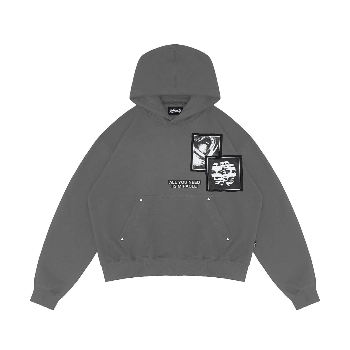 Stelle Grey Boxy Hoodie