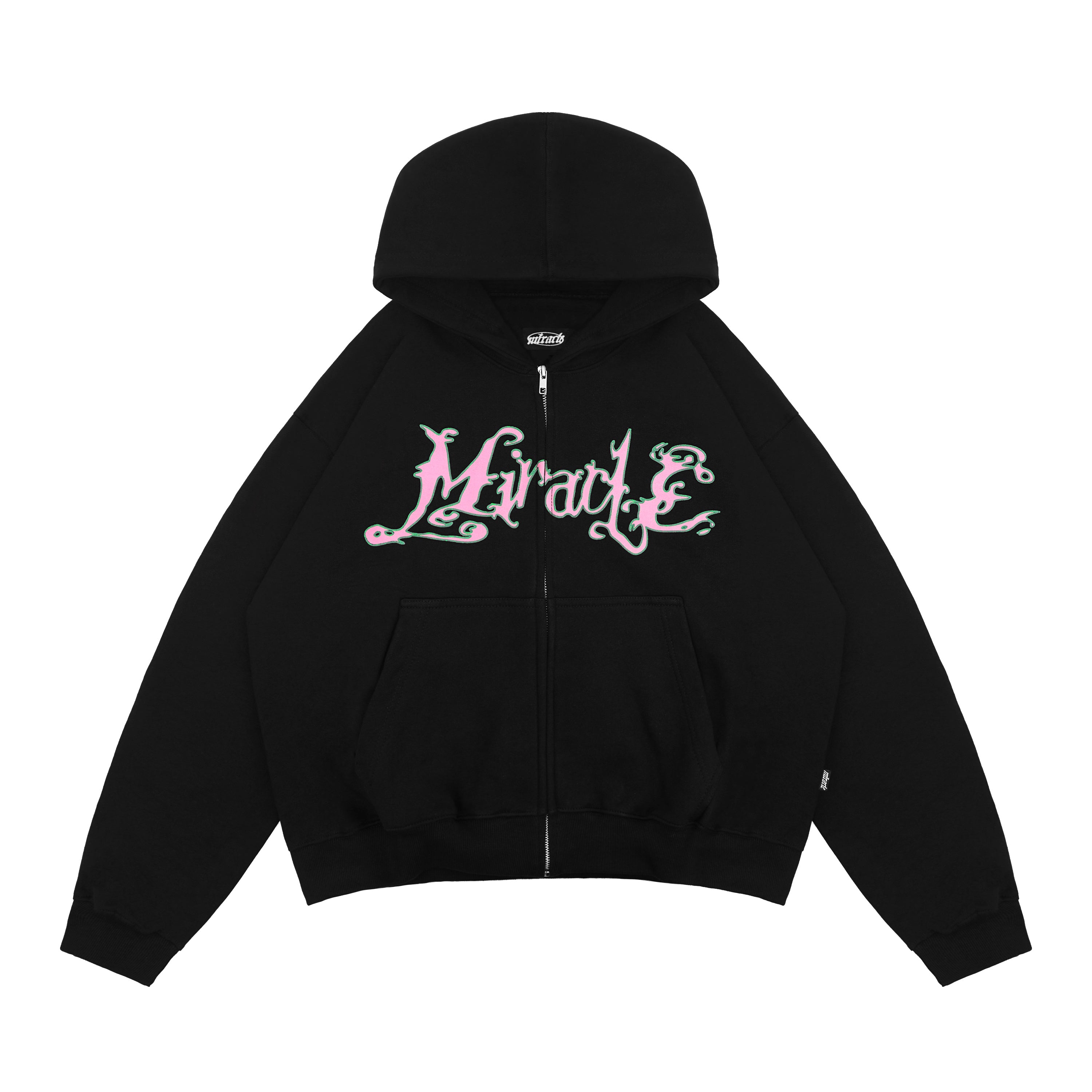 Repov Black Boxy Zip Hoodie – Miracle Mates
