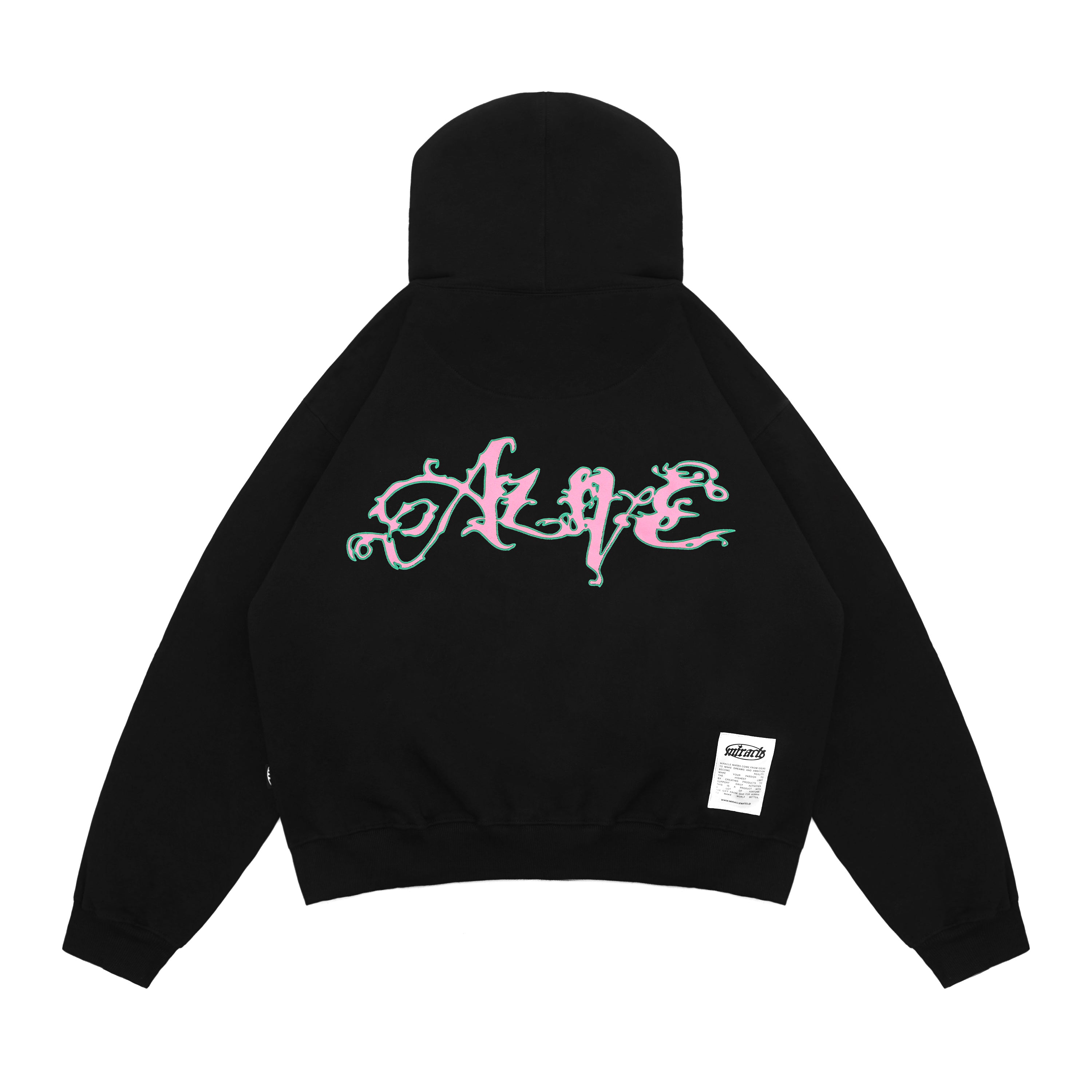 Repov Black Boxy Zip Hoodie – Miracle Mates