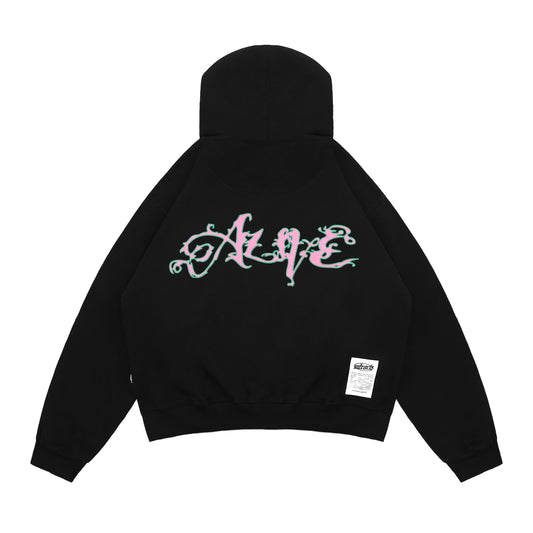 Miracle Mates - Repov Black Boxy Zip Hoodie