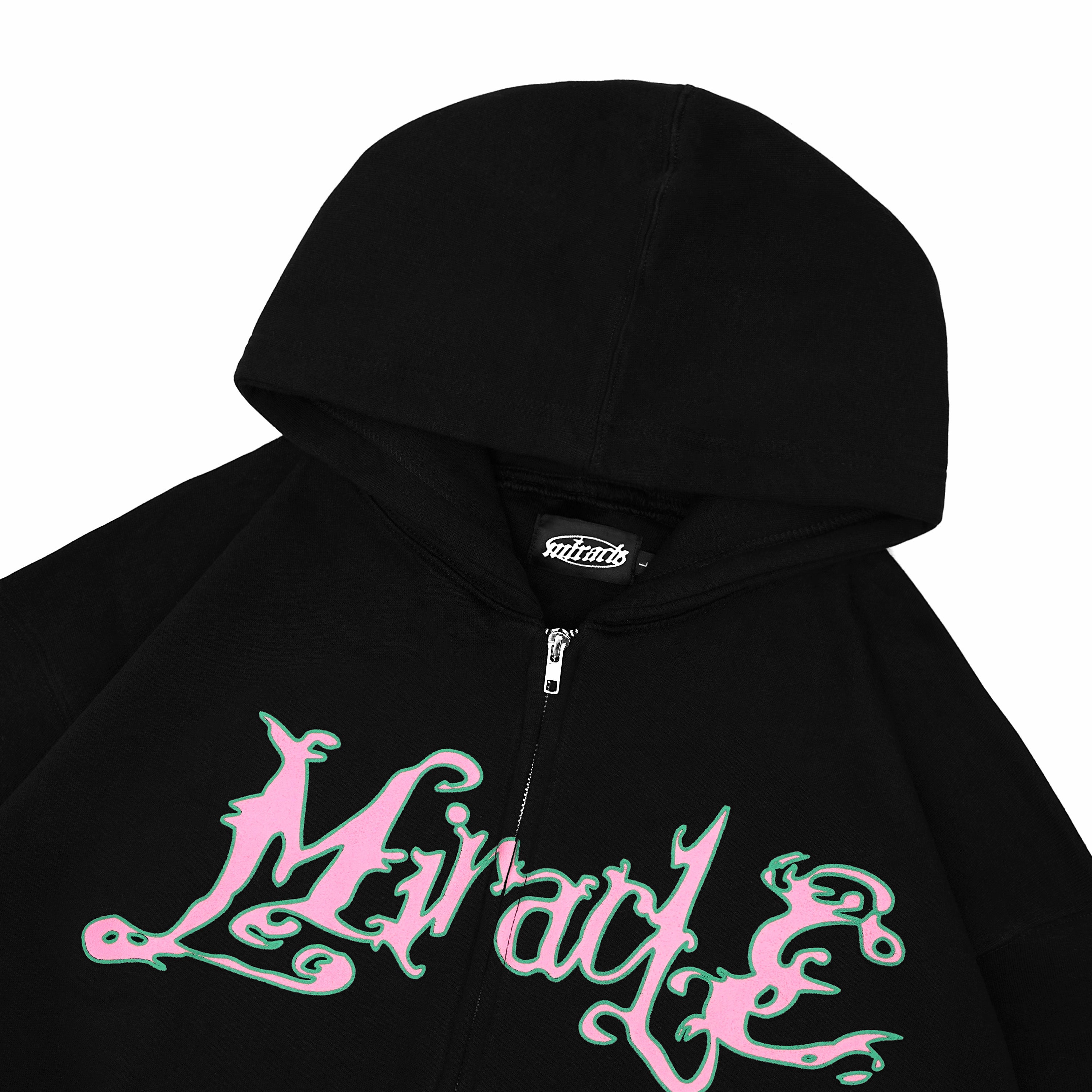 Repov Black Boxy Zip Hoodie – Miracle Mates