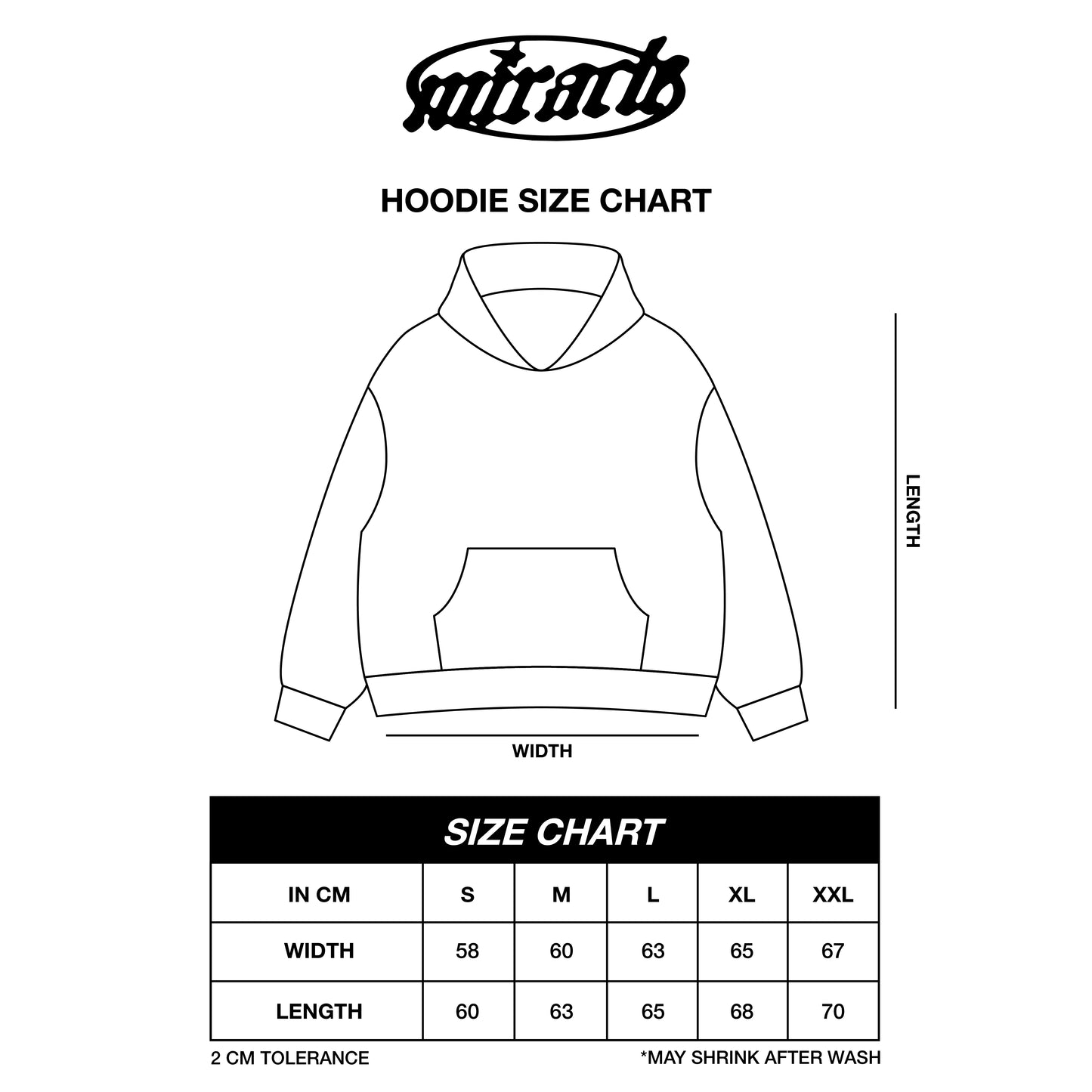 Miracle Mates - Cursive Black Boxy Hoodie