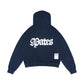 Bomsen Navy Boxy Zip Hoodie