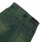 Spades Green Busted Denim Loose Baggy Pants