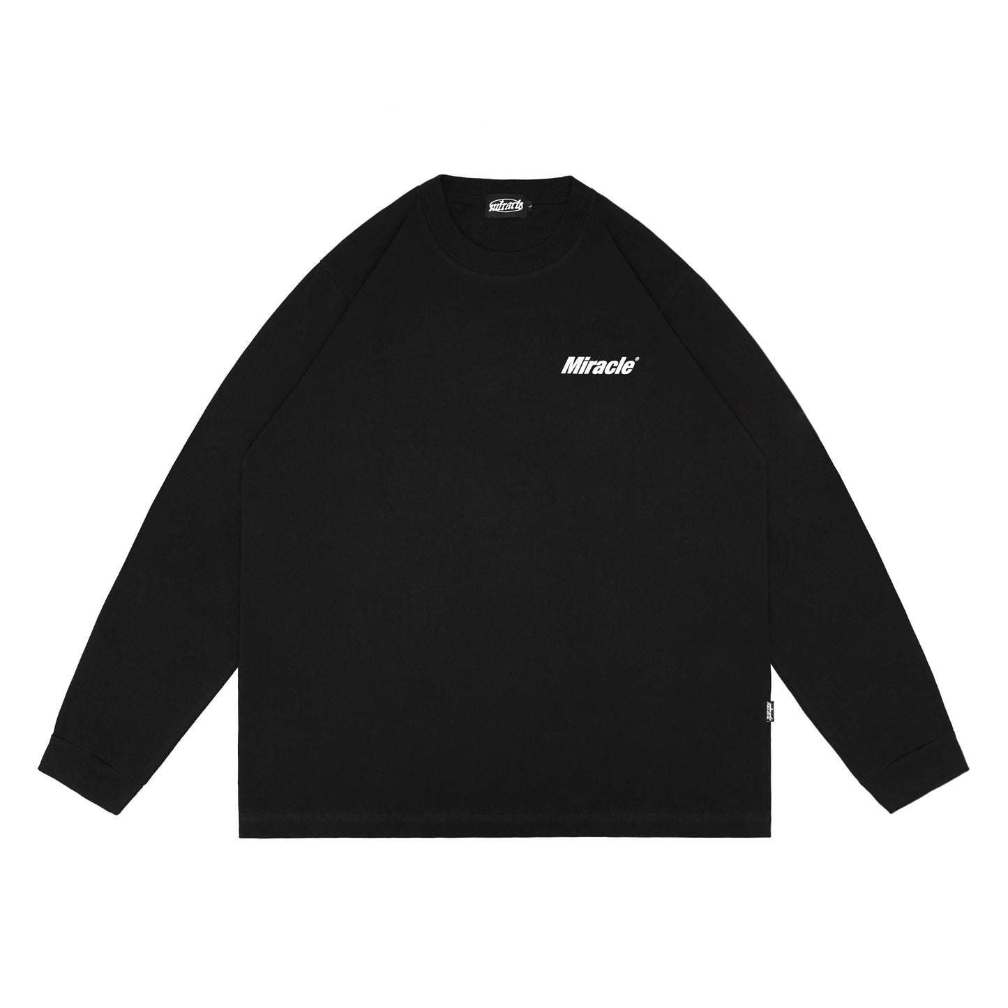 Miracle Mates - Lacher Black Longsleeve Oversized T Shirt