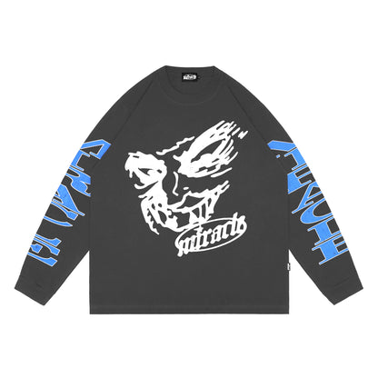 Miracle Mates - Reaper Dark Grey Longsleeve Ovsersized T Shirt