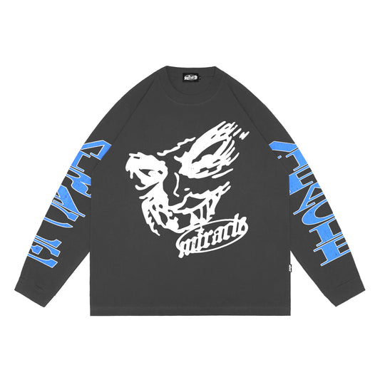 Miracle Mates - Reaper Dark Grey Longsleeve Ovsersized T Shirt