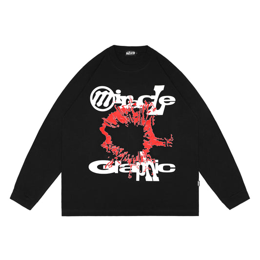 Miracle Mates - Baxster Black Longsleeve Oversized T Shirt