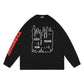 Miracle Mates - Massed Black Longsleeve Oversized T Shirt