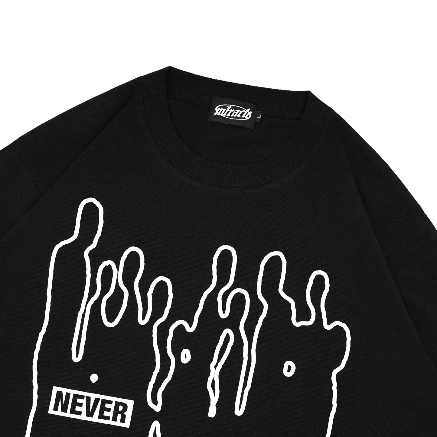 Miracle Mates - Massed Black Longsleeve Oversized T Shirt