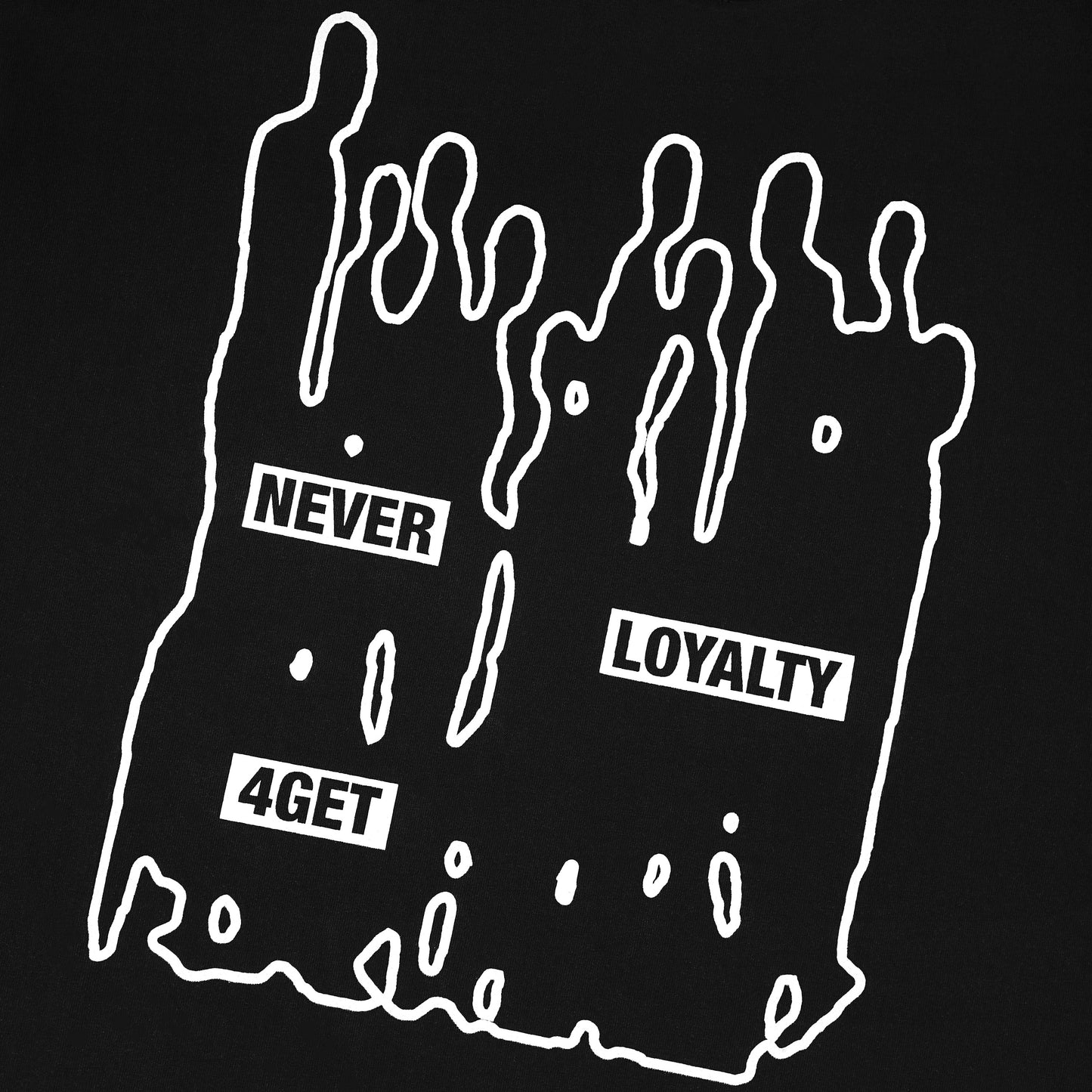 Miracle Mates - Massed Black Longsleeve Oversized T Shirt