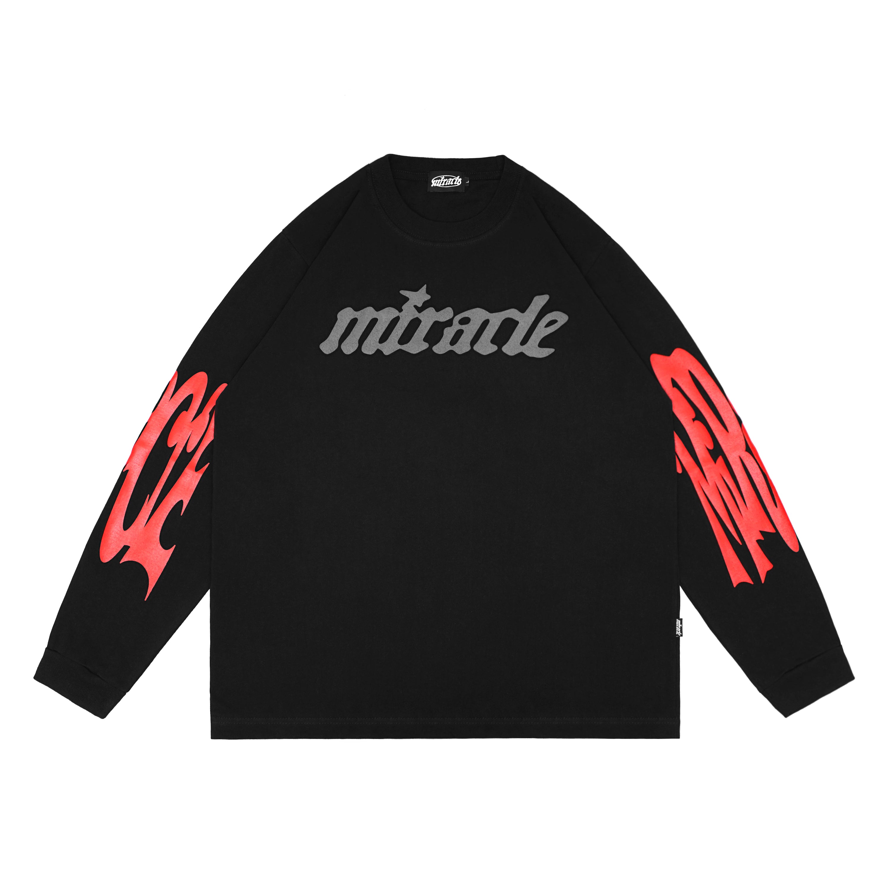 Straick Black Longsleeve Oversized T Shirt – Miracle Mates