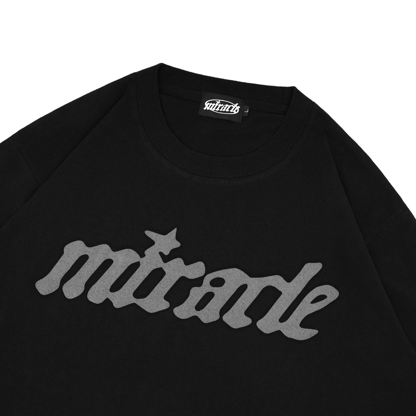 Miracle Mates - Straick Black Longsleeve Oversized T Shirt