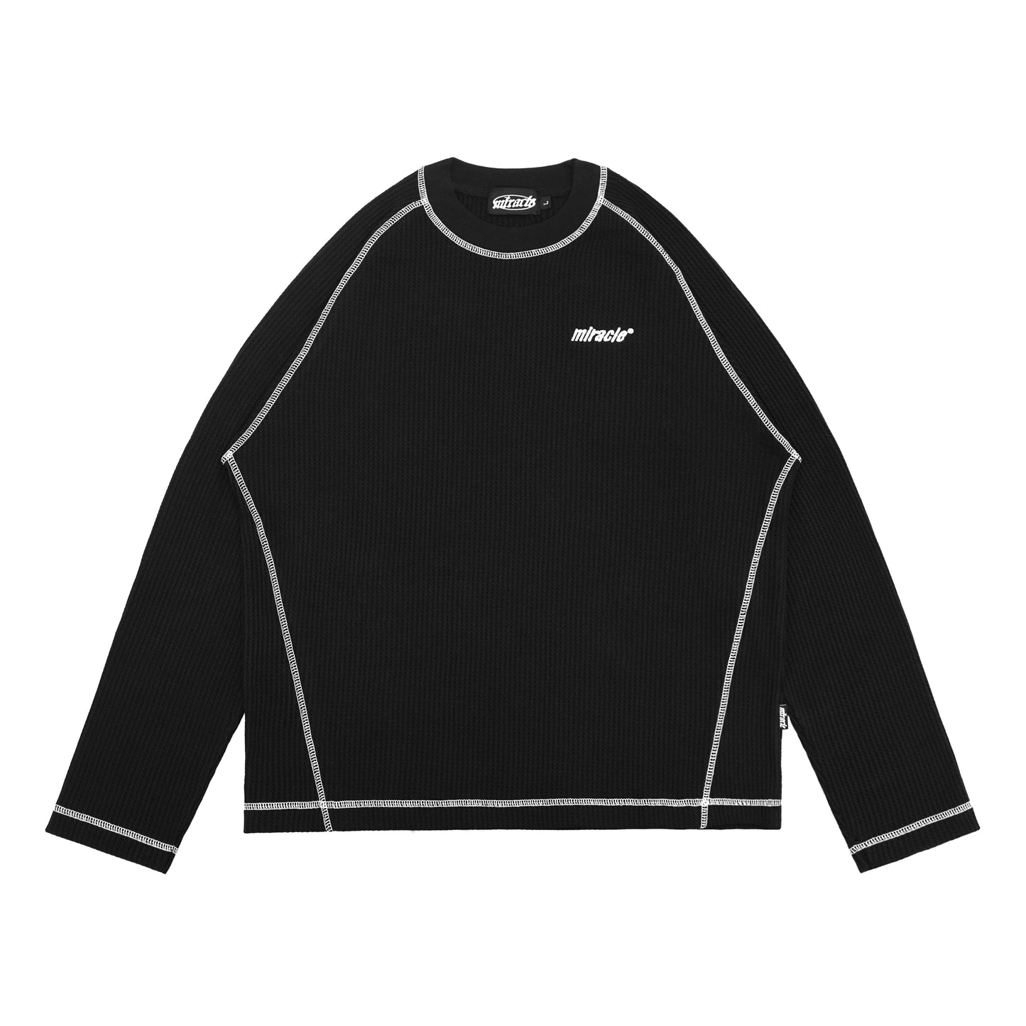Void Black Longsleeve Waffle Shirt
