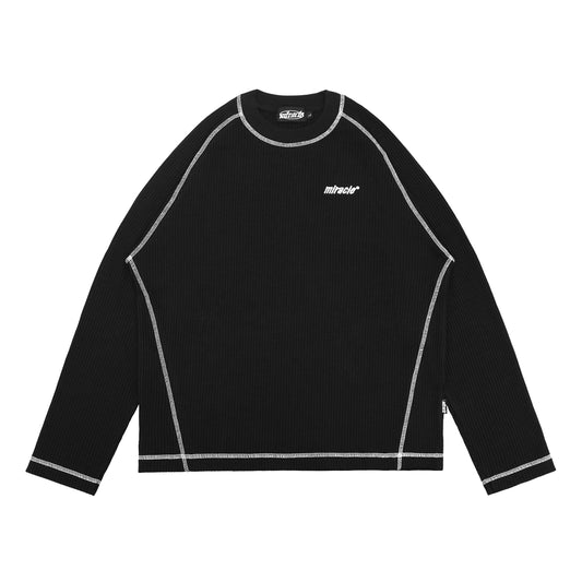 Miracle Mates - Void Black Longsleeve Waffle Shirt