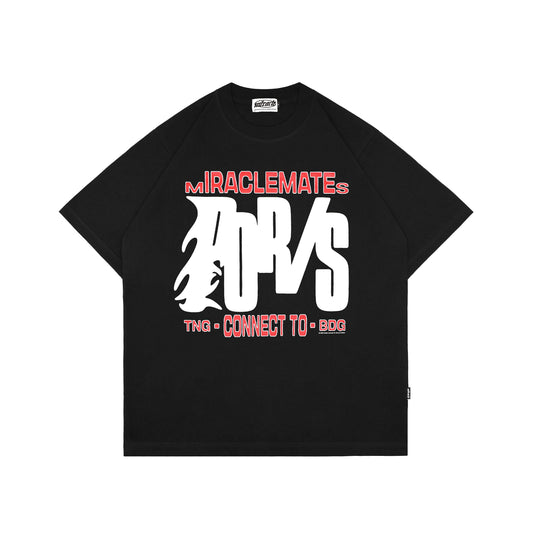 Miracle Mates - Wave Black T Shirt Collaboration Poris