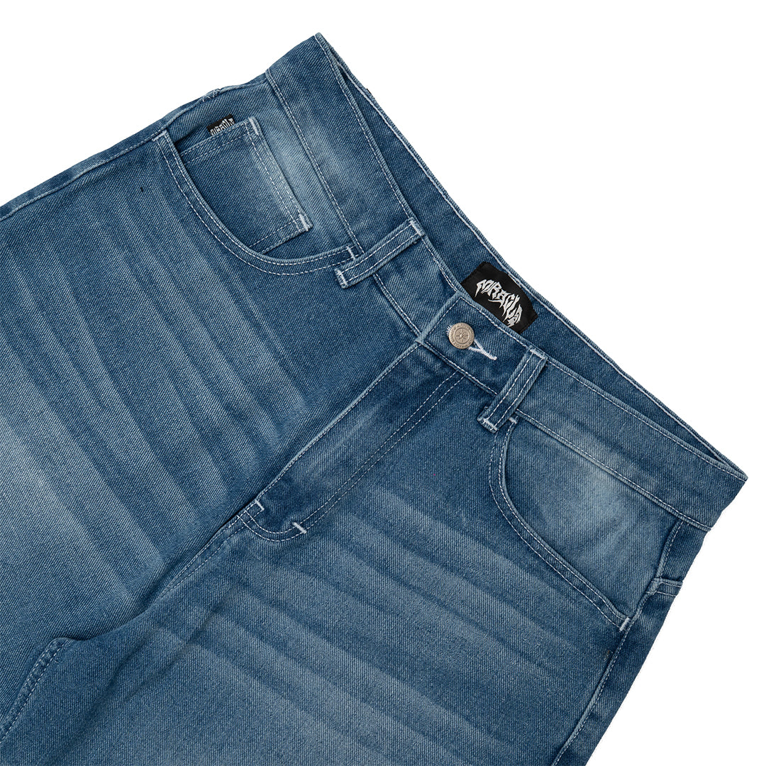 Spades Mid Blue Denim Loose Baggy Pants