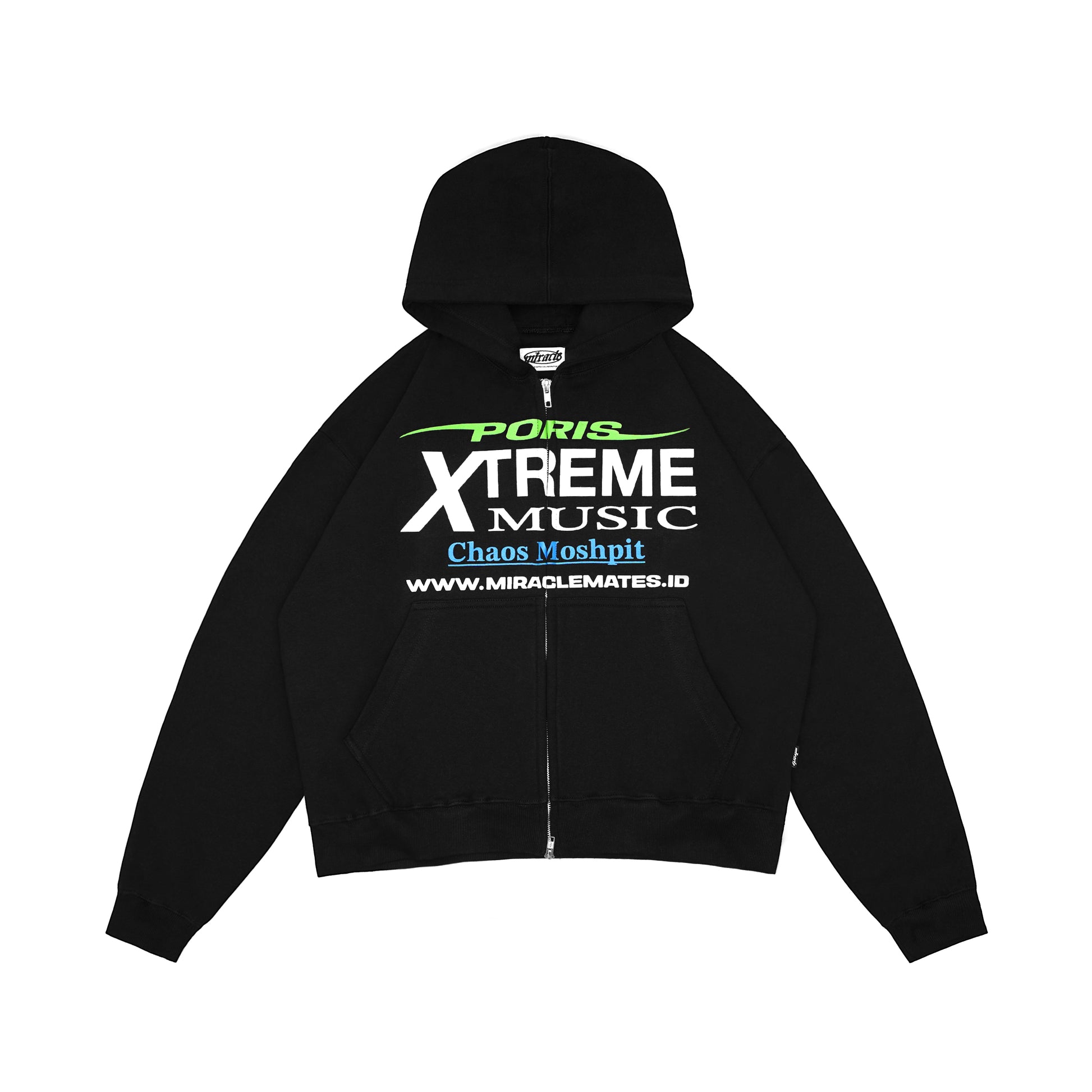 Miracle Mates XTREME Black Zip Hoodie Collaboration Poris