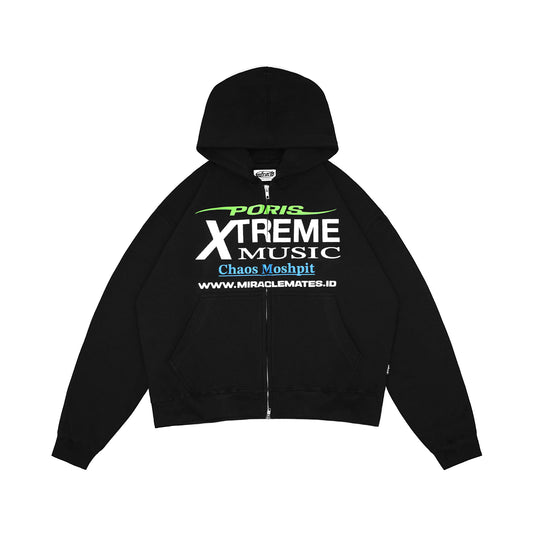 Miracle Mates - XTREME Black Zip Hoodie Collaboration Poris