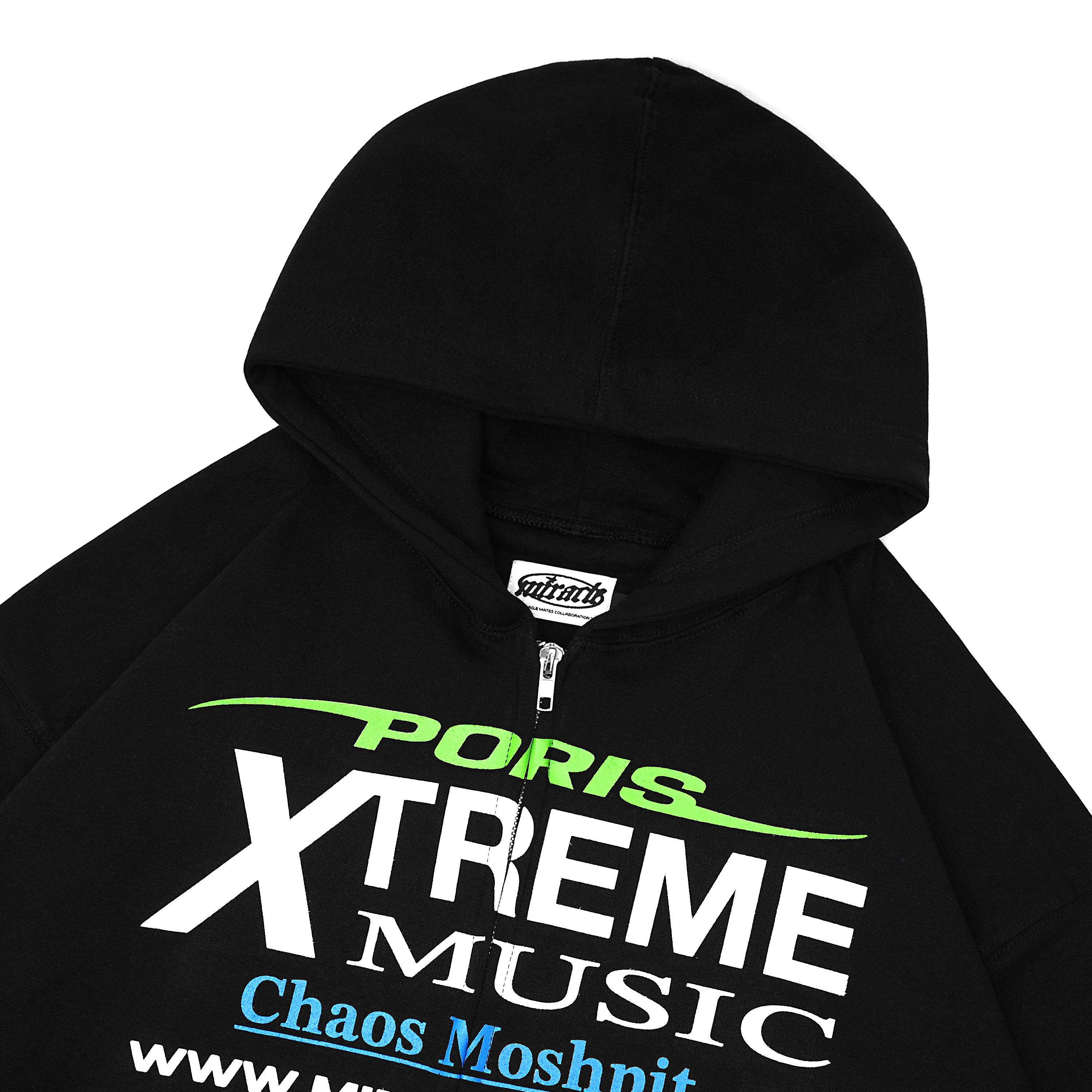 XTREME Black Zip Hoodie Collaboration Poris – Miracle Mates