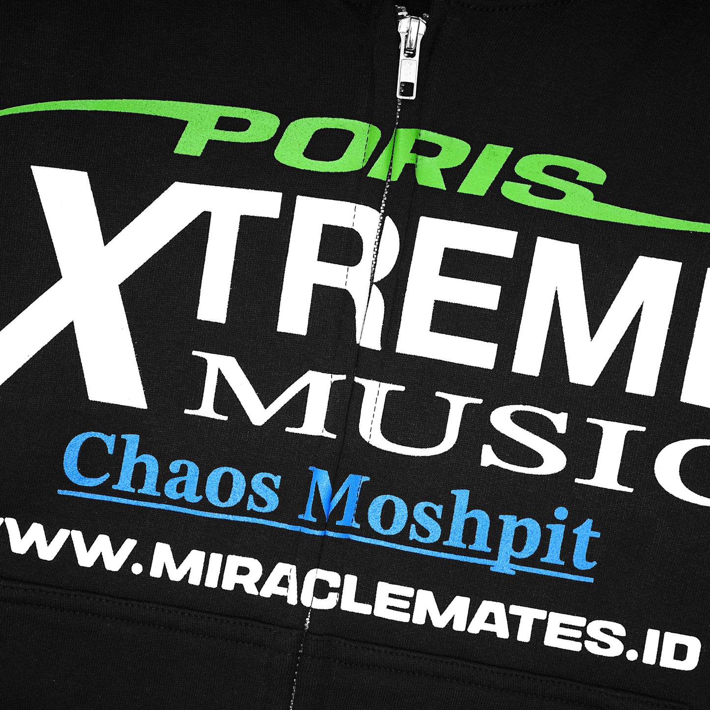 Miracle Mates - XTREME Black Zip Hoodie Collaboration Poris